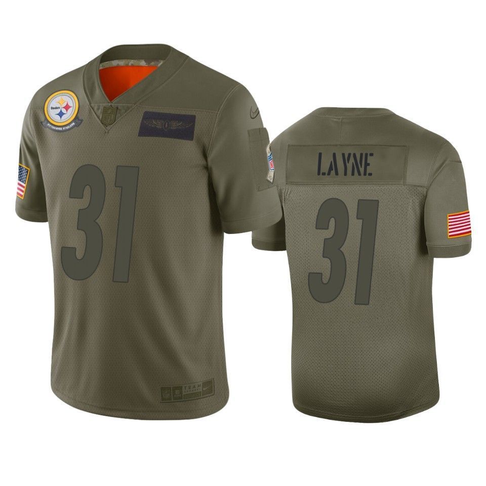 Pittsburgh Steelers Justin Layne Camo 2019 Salute to Service Limited Jersey - Friend Lounge Store - Shop for All Things Jerseys Sports - PersonalJerseys