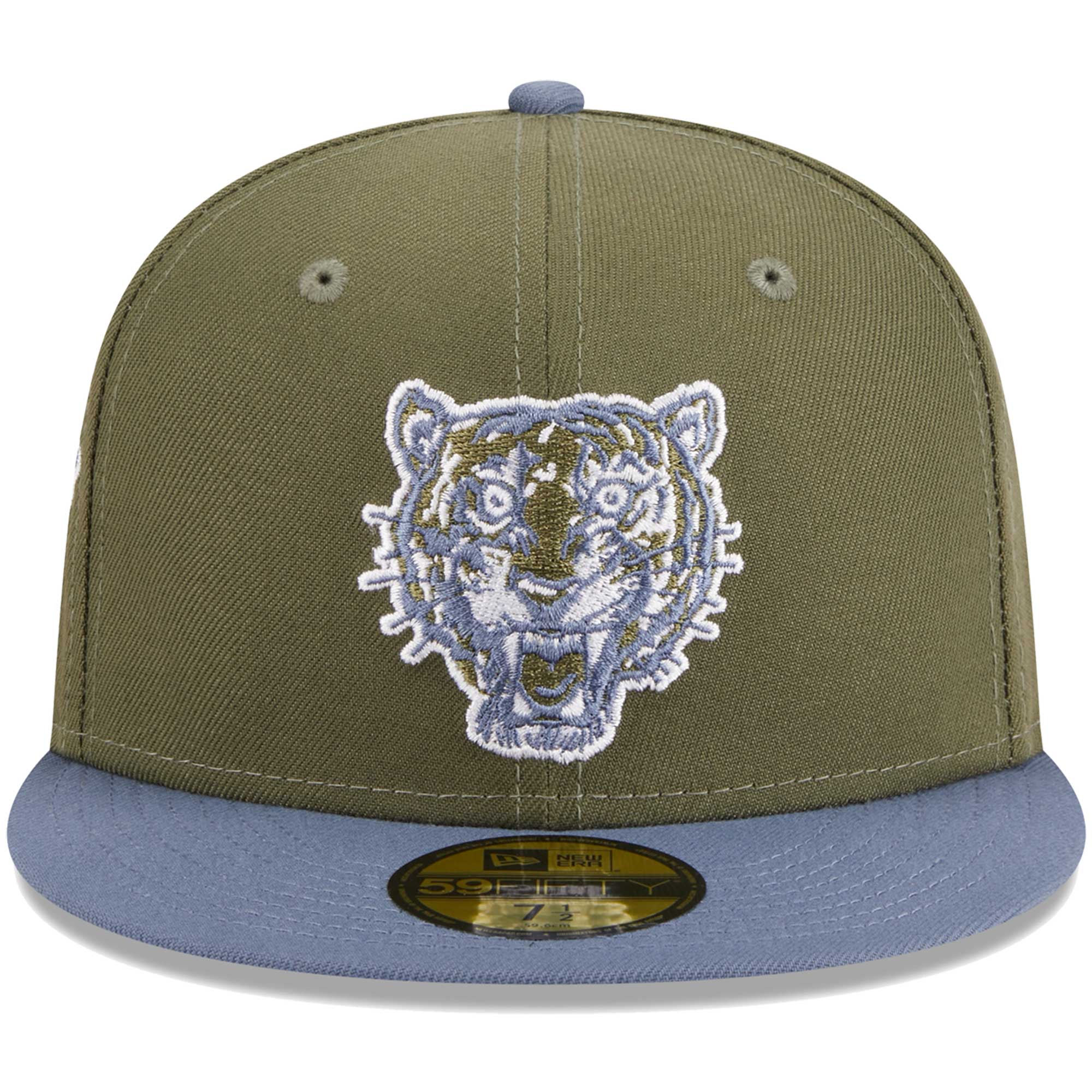 Detroit Tigers New Era 59FIFTY Fitted Hat - Olive/Blue - PersonalJerseys