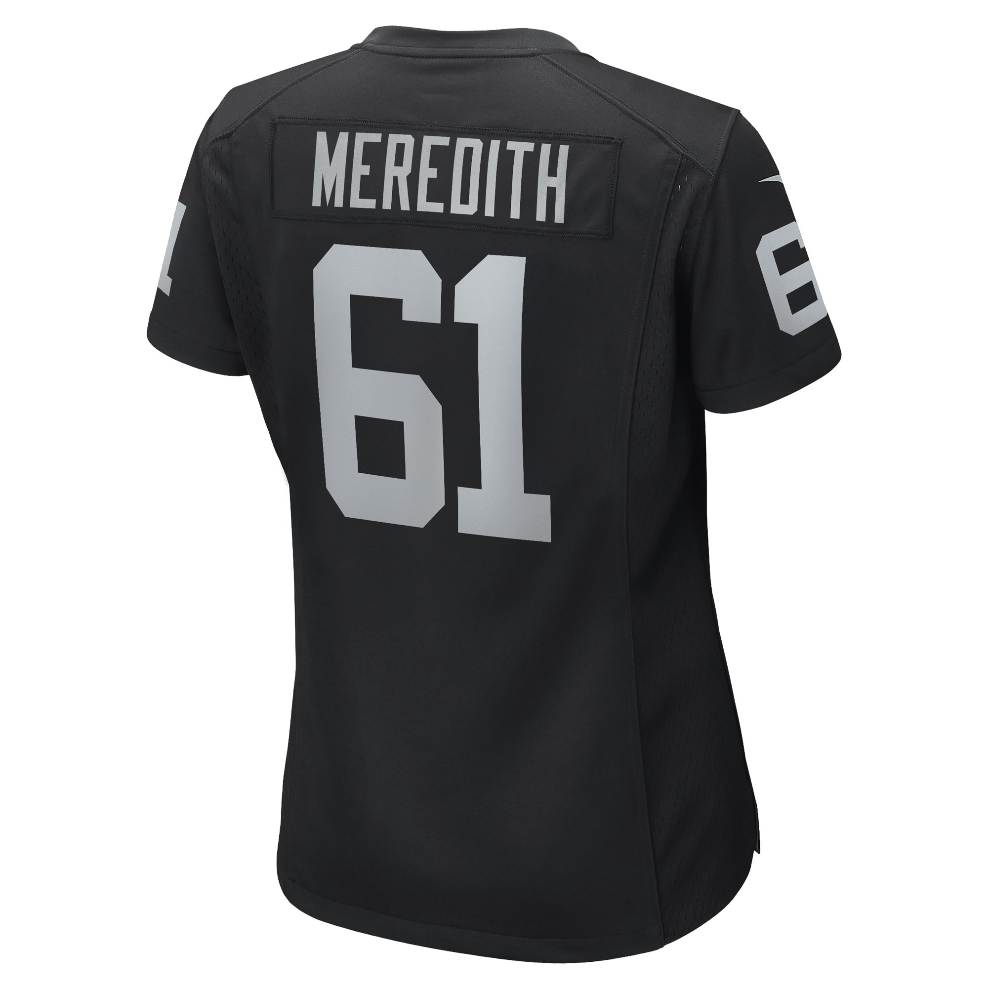 Jordans Meredith Las Vegas Raiders Nike Women's Game Player Jersey - Black - PersonalJerseys