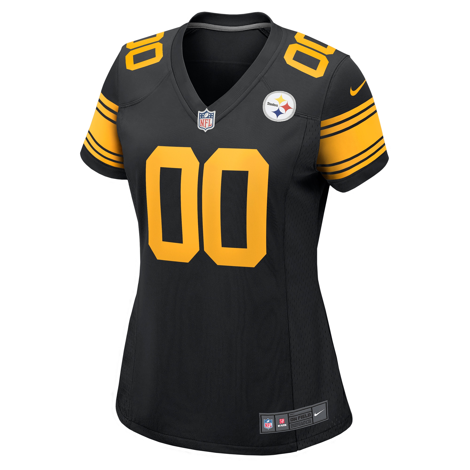 Pittsburgh Steelers Nike Women's Alternate Custom Game Jersey - Black - PersonalJerseys