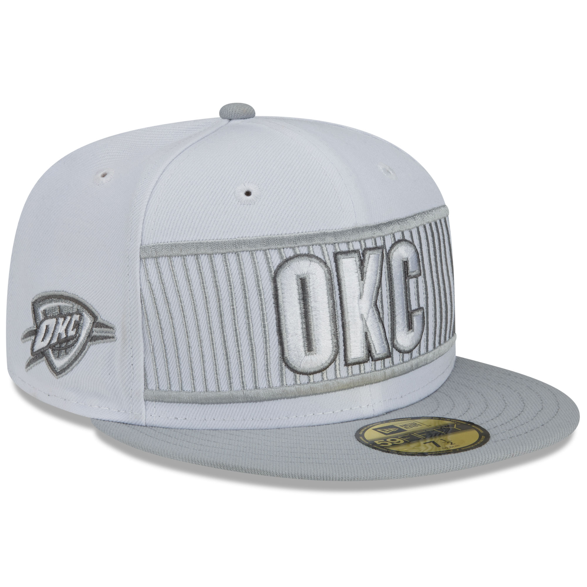 Oklahoma City Thunder New Era 2021/22 City Edition Official 59FIFTY Fitted Hat - White - PersonalJerseys
