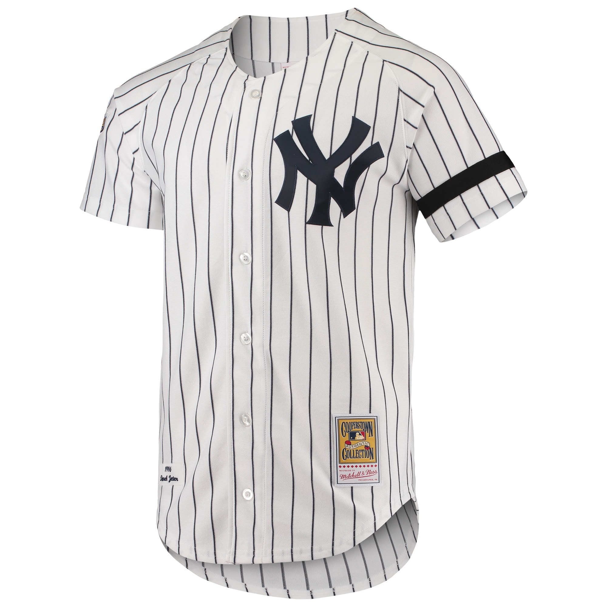 New York Yankees Mitchell & Ness Cooperstown Collection 1996 Authentic Home Jersey - White - PersonalJerseys