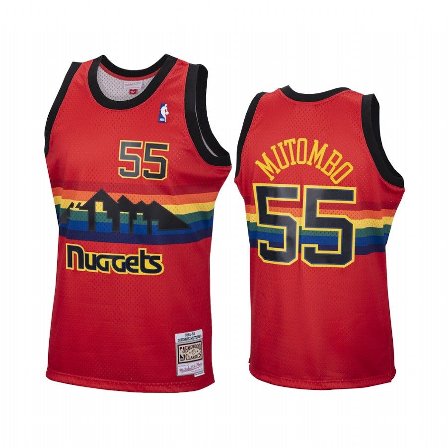 Dikembe Mutombo Denver Nuggets Red Jersey Reload Hardwood Classics - Friend Lounge Store - Shop for All Things Jerseys Sports - PersonalJerseys