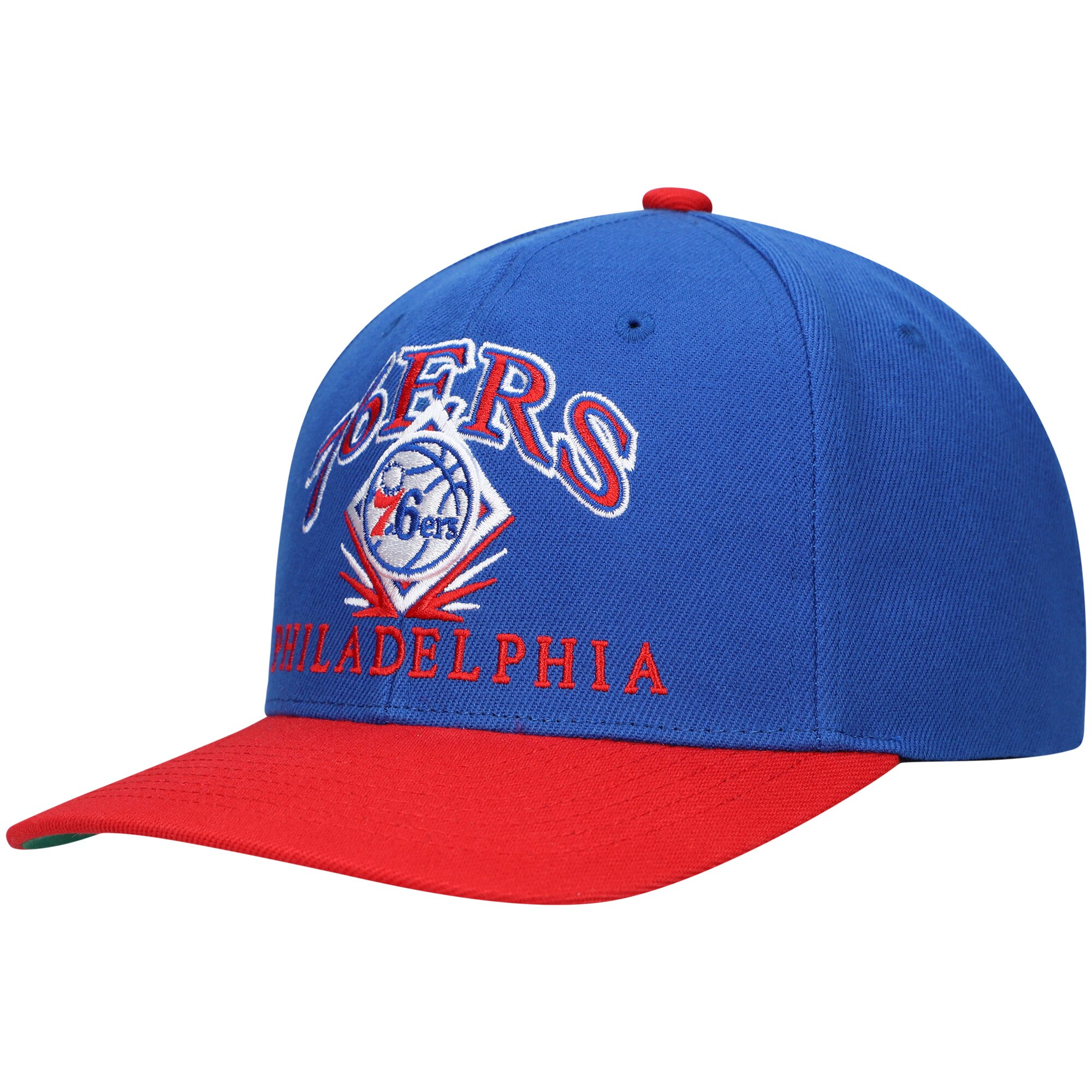 Philadelphia 76ers Mitchell & Ness x Lids All Pro Classic Snapback Hat - Royal/Red - PersonalJerseys