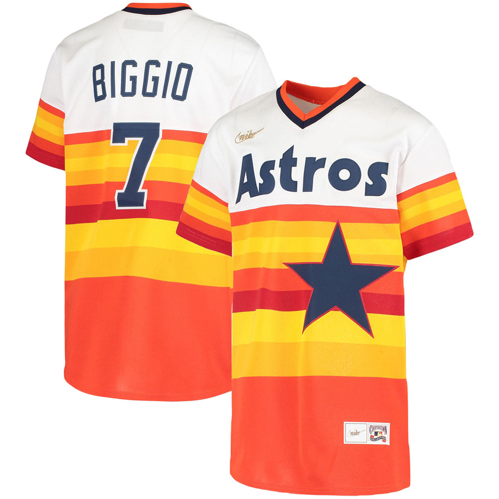Youth Houston Astros Craig Biggio Home Cooperstown Collection Player Jersey - White - PersonalJerseys