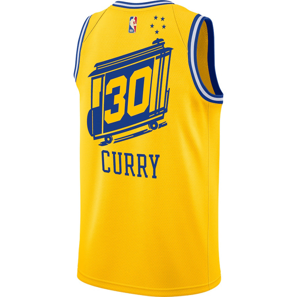 Men's Golden State Warriers Stephen Curry City Edition Gold - PersonalJerseys