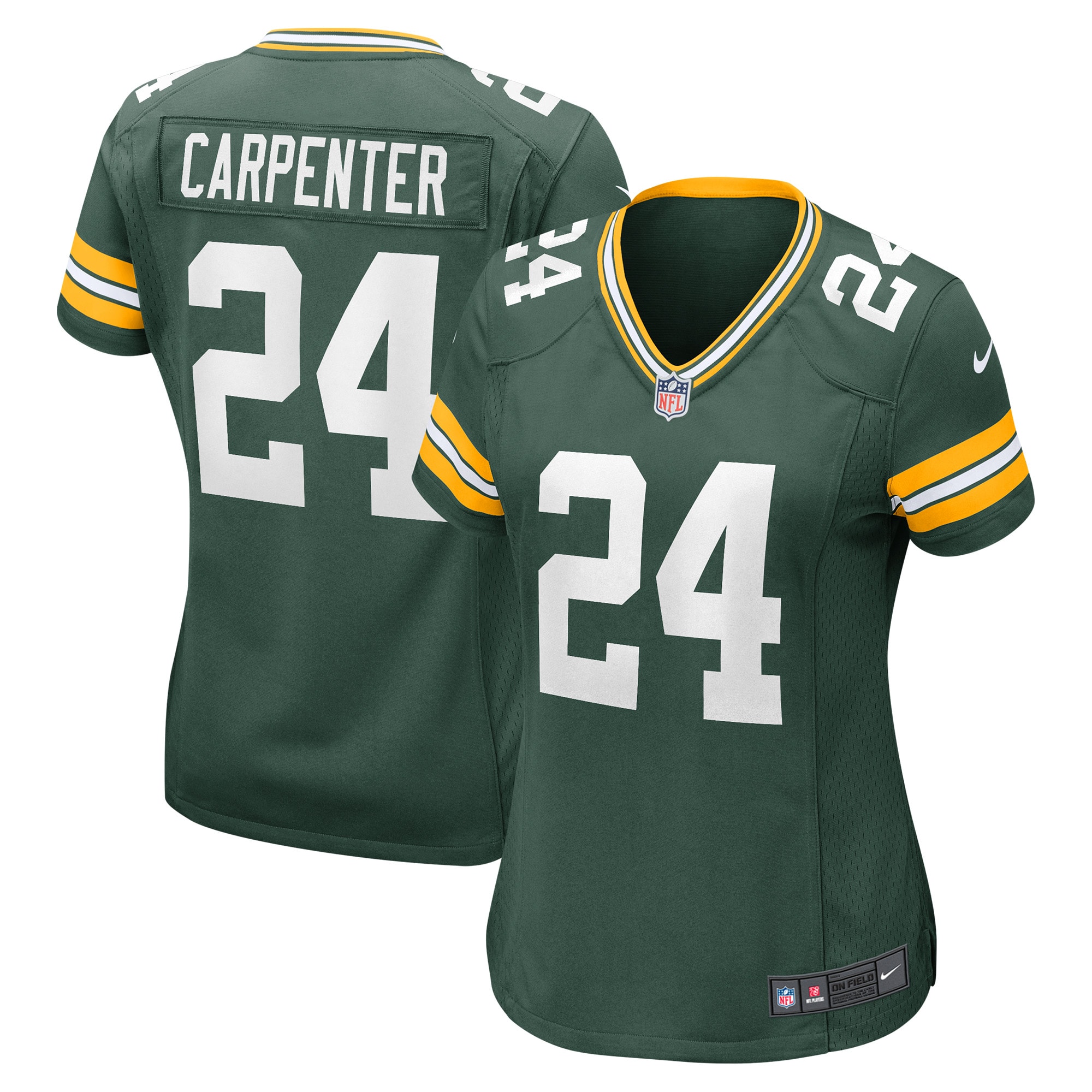 Green Bay Packers Tariq Carpenter Green Game Player Jersey for Youth Women Men - Friend Lounge Store - Shop for All Things Jerseys Sports - PersonalJerseys