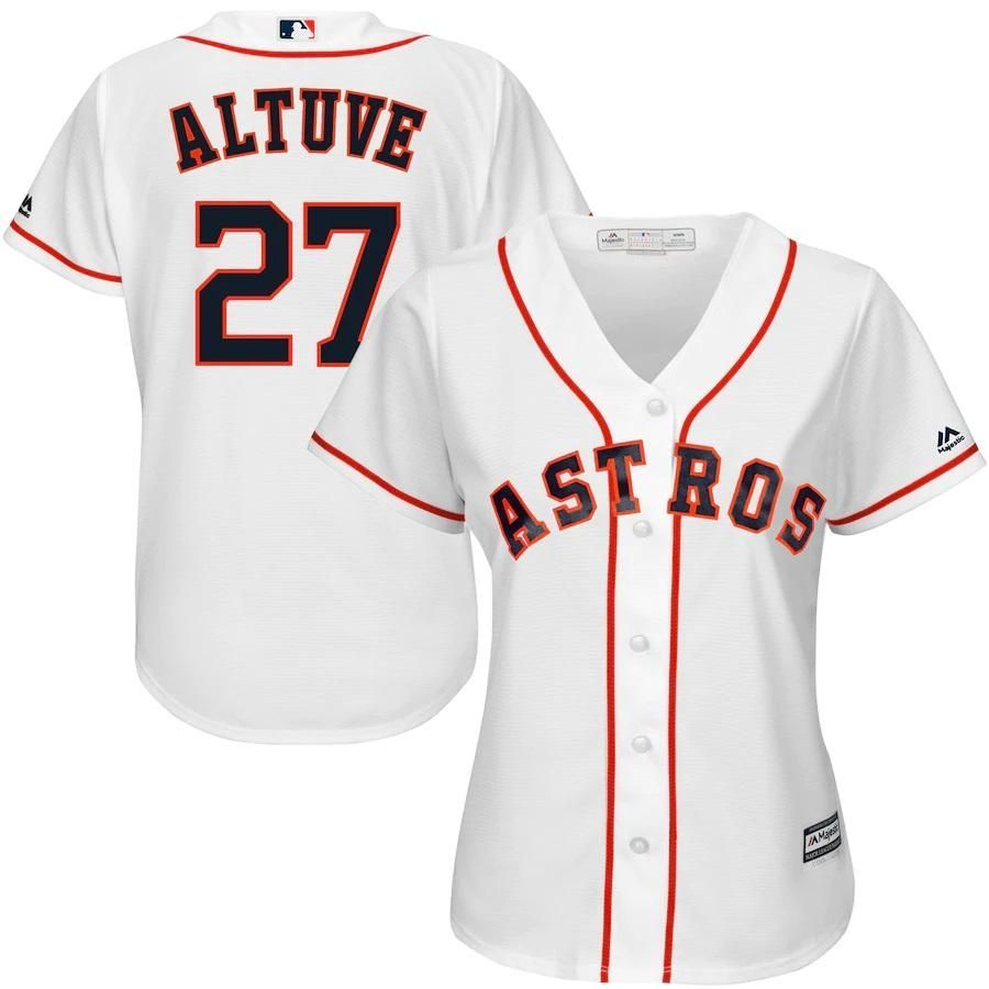 Jose Altuve Houston Astros Majestic Women's Cool Base Player Jersey - White - Friend Lounge Store - Shop for All Things Jerseys Sports - PersonalJerseys