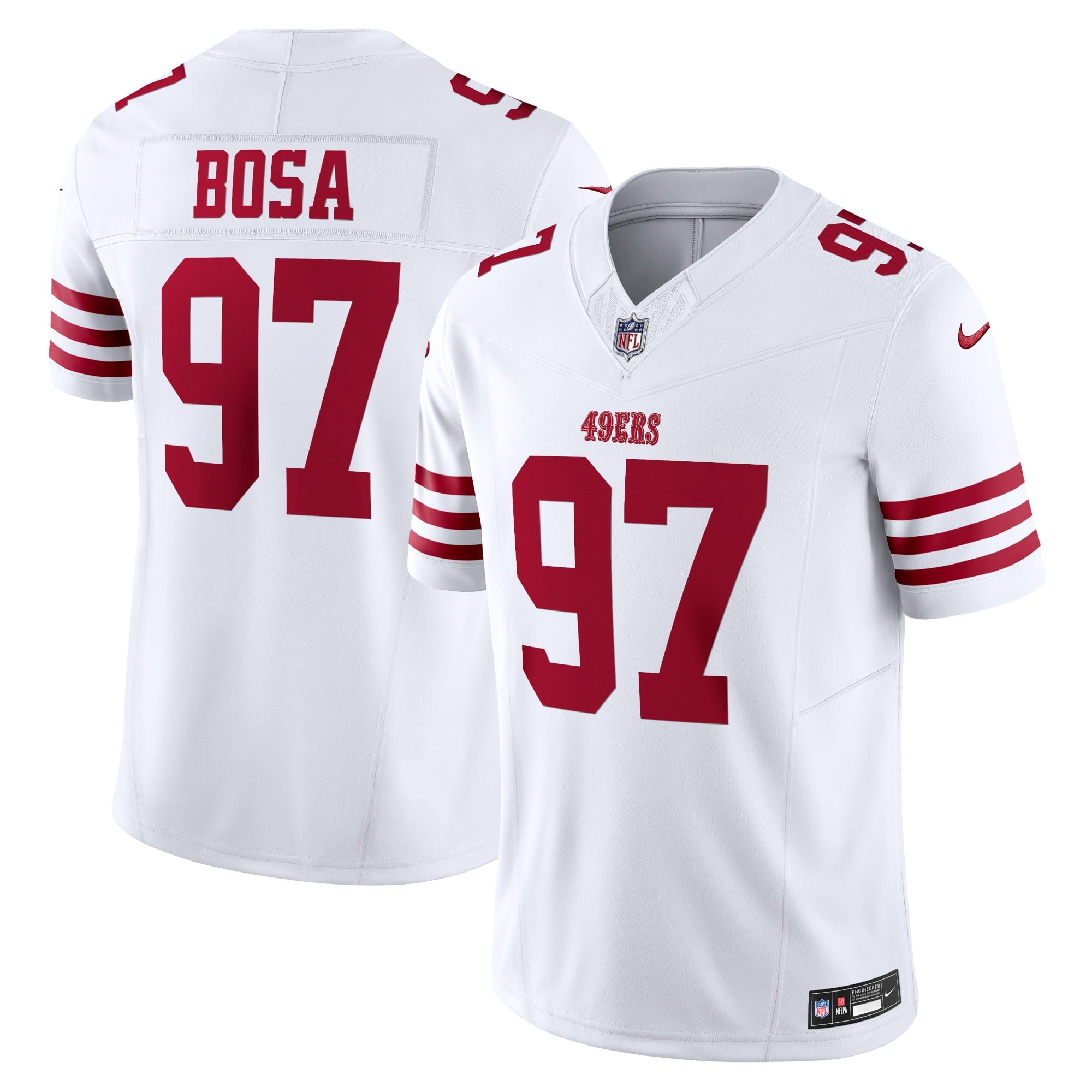 Men's Nike Nick Bosa White San Francisco 49ers  Vapor F.U.S.E. Limited Jersey - PersonalJerseys