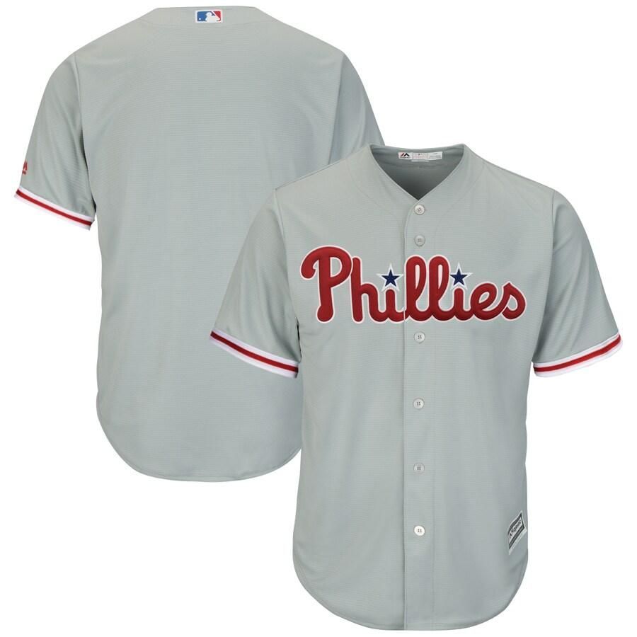 Philadelphia Phillies Majestic Alternate Official Cool Base Team Jersey - Gray - Friend Lounge Store - Shop for All Things Jerseys Sports - PersonalJerseys