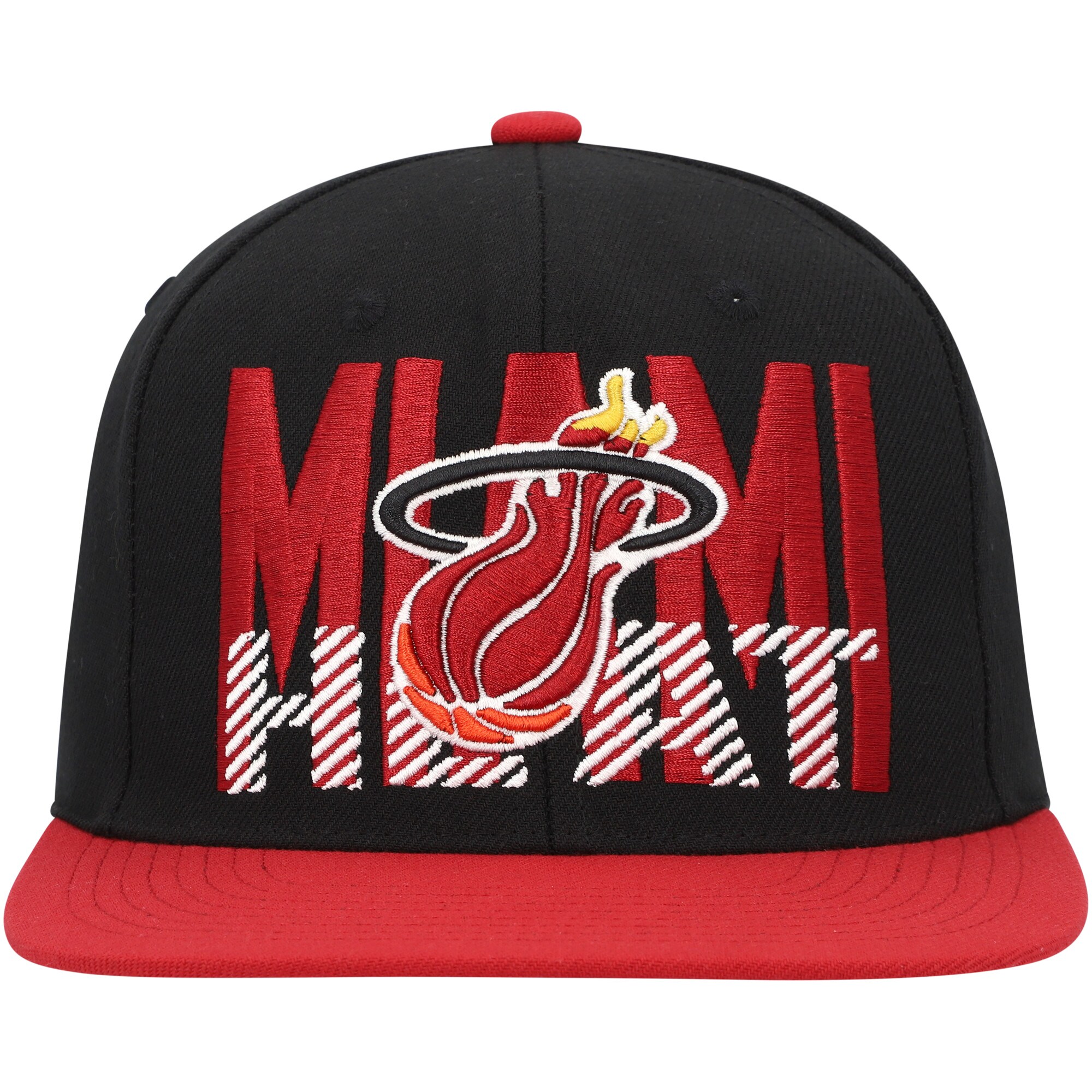 Miami Heat Mitchell & Ness SOUL Cross Check Snapback - Black - PersonalJerseys