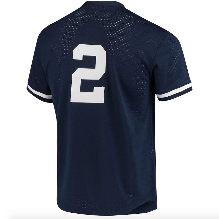 Men's New York Yankees Derek Jeter Mitchell & Ness Navy Cooperstown Collection 1995 Batting Practice Jersey - PersonalJerseys
