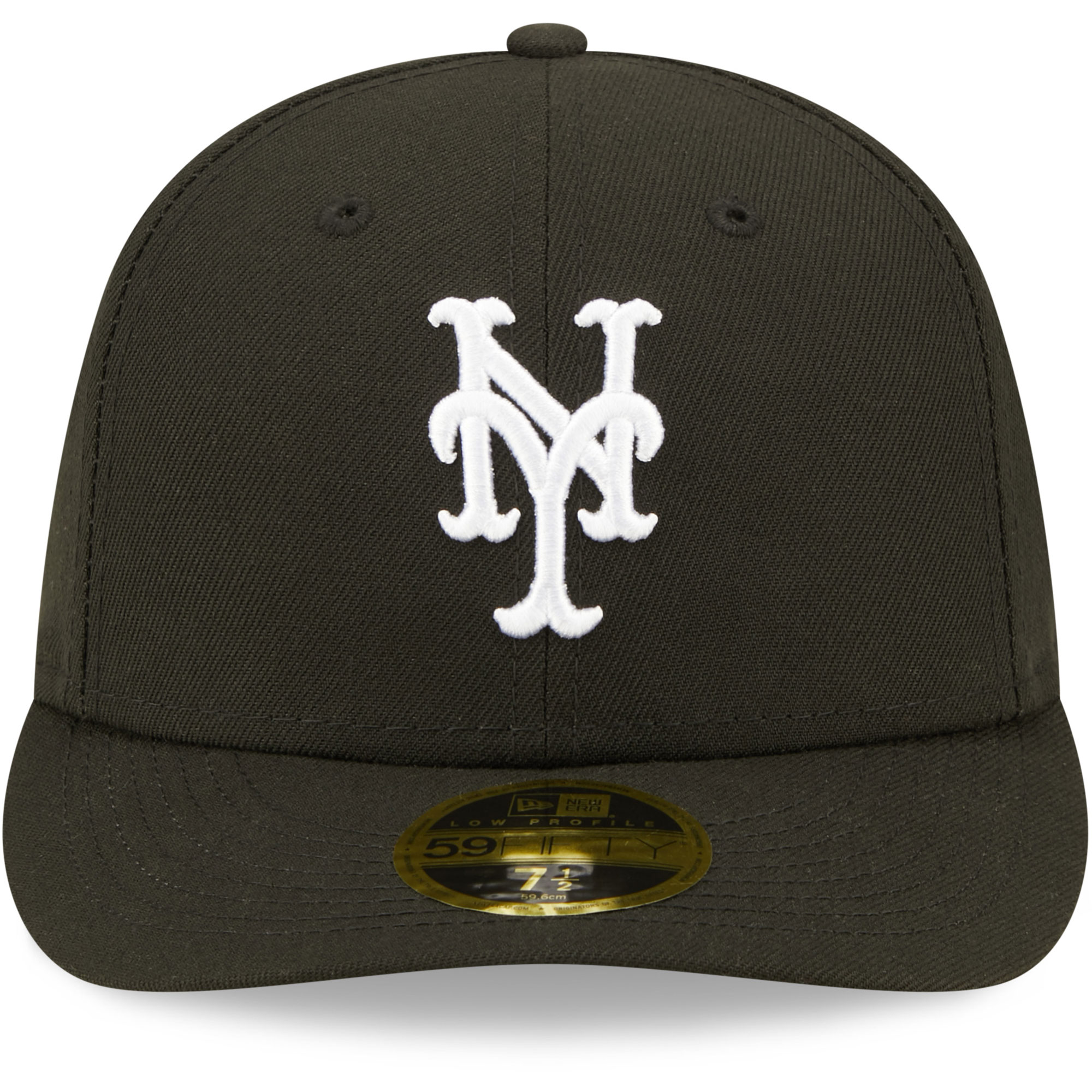 New York Mets New Era Black & White Low Profile 59FIFTY Fitted Hat - PersonalJerseys