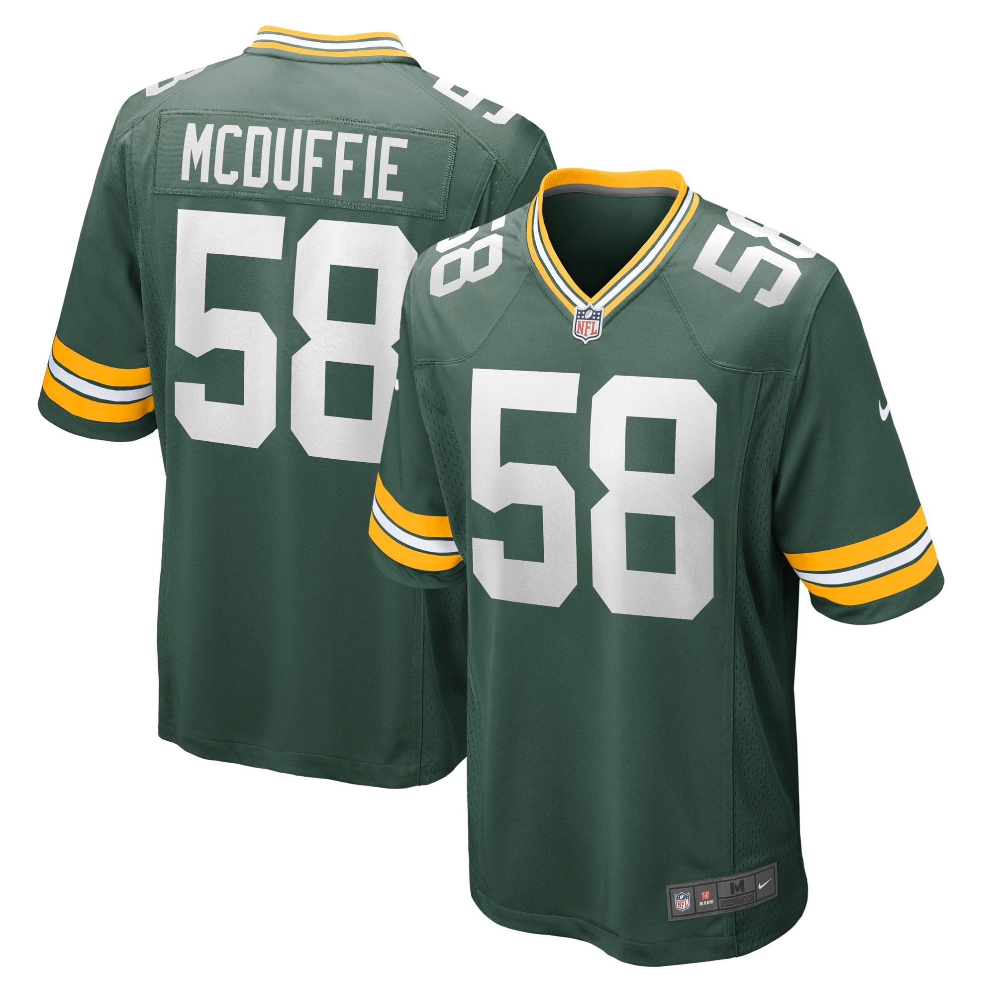 Green Bay Packers Isaiah McDuffie Green Game Jersey for Youth Women Men - Friend Lounge Store - Shop for All Things Jerseys Sports - PersonalJerseys