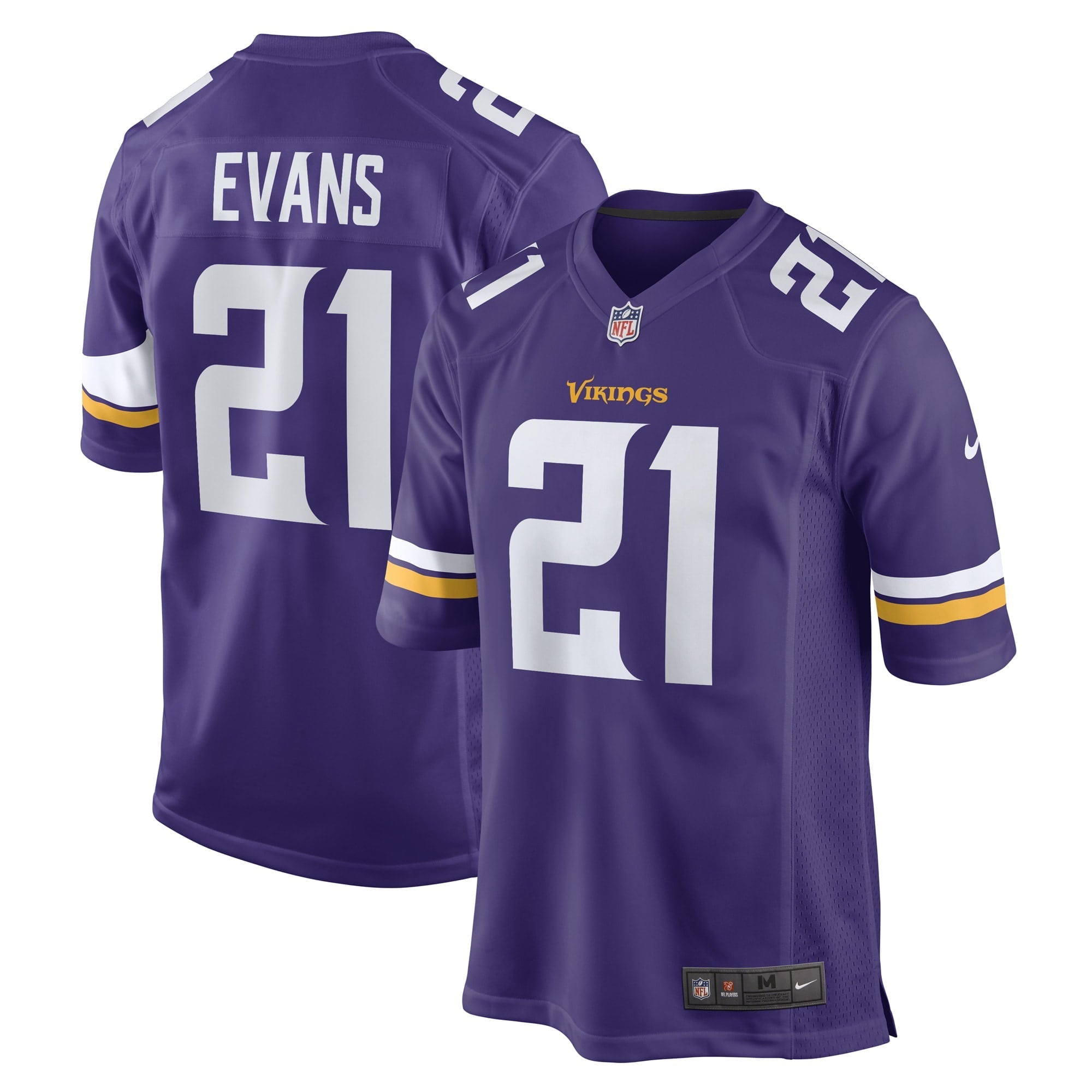 Men's Nike Akayleb Evans Purple Minnesota Vikings Game Player Jersey - PersonalJerseys