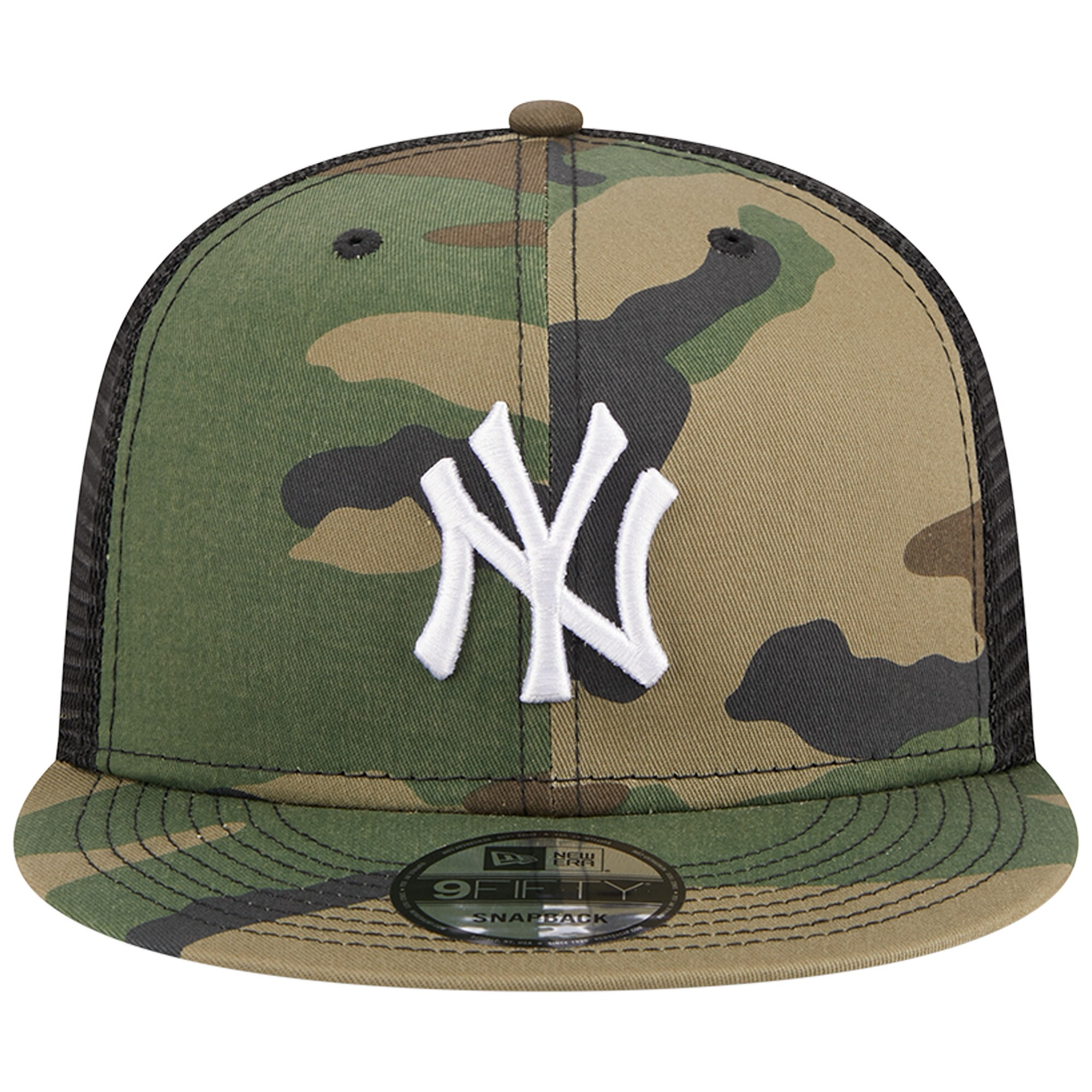 New York Yankees New Era Woodland Camo Trucker 9FIFTY Snapback Hat - Camo - PersonalJerseys