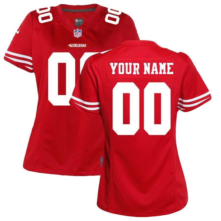 San Francisco 49ers Women's Custom Game Jersey - Scarlet - Friend Lounge Store - Shop for All Things Jerseys Sports - PersonalJerseys