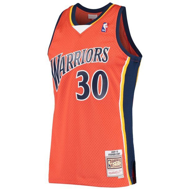 Men's Mitchell & Ness Stephen Curry Orange Golden State Warriors 2009-2010 Hardwood Classics Swingman Jersey - Sports Wear Jersey - PersonalJerseys
