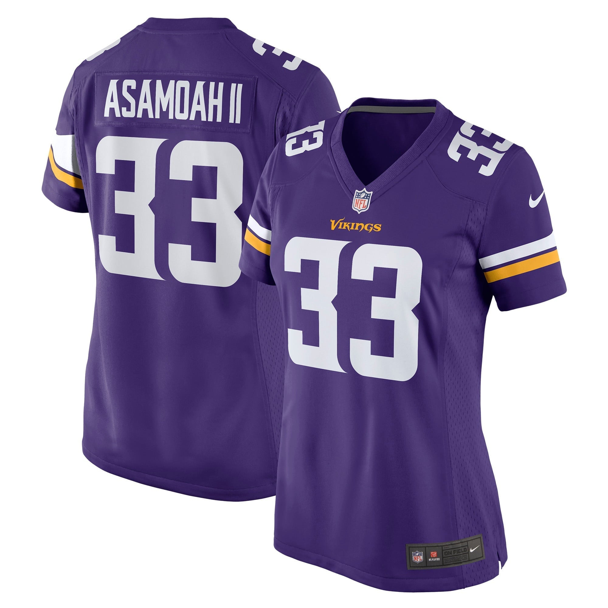 Women's Nike Brian Asamoah Purple Minnesota Vikings Player Game Jersey - PersonalJerseys