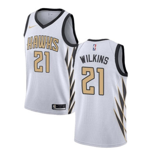 Men's Atlanta Hawks Dominique Wilkins City Edition Jersey - White - Sports Wear Jersey - PersonalJerseys