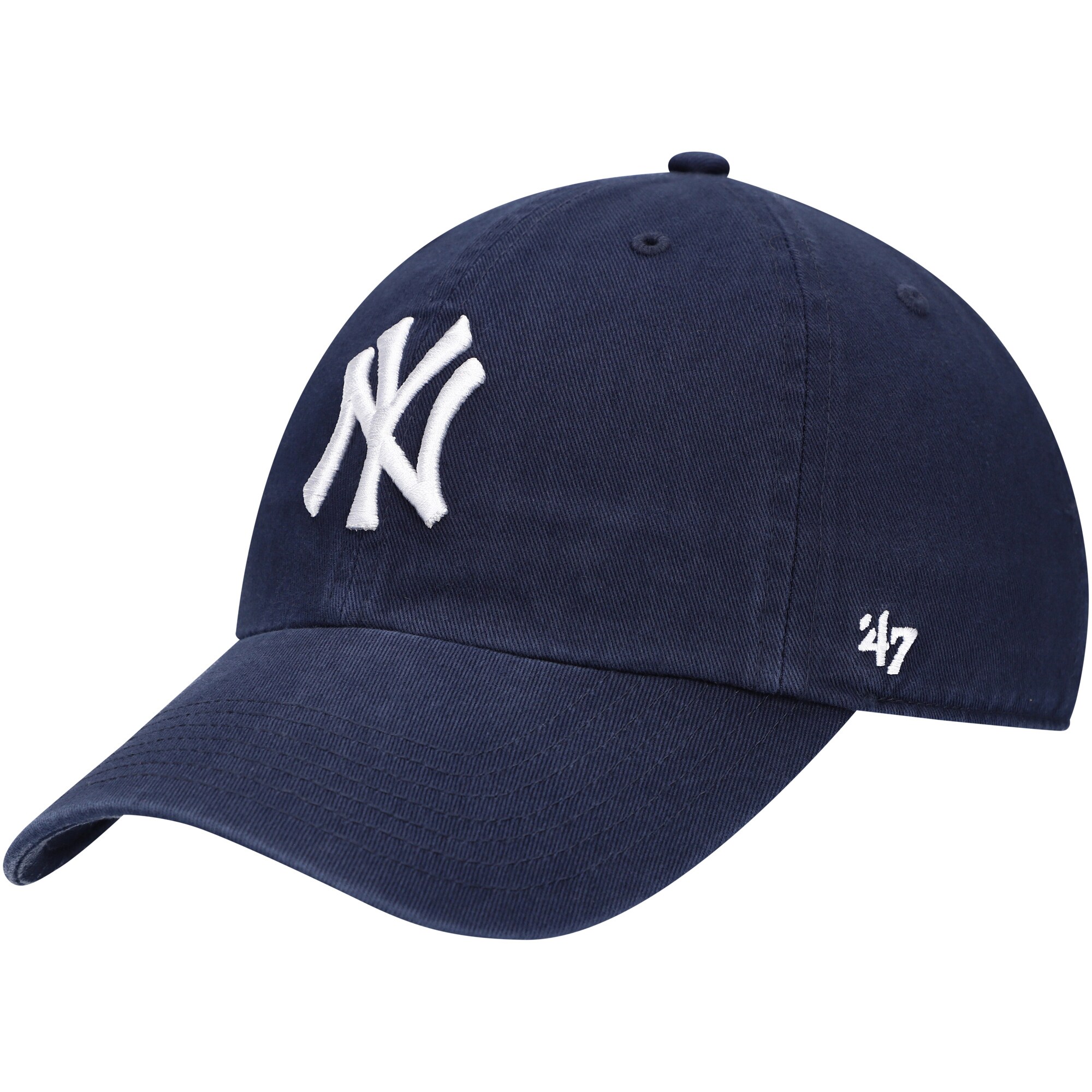 New York Yankees '47 Youth Team Logo Clean Up Adjustable Hat - Navy - PersonalJerseys