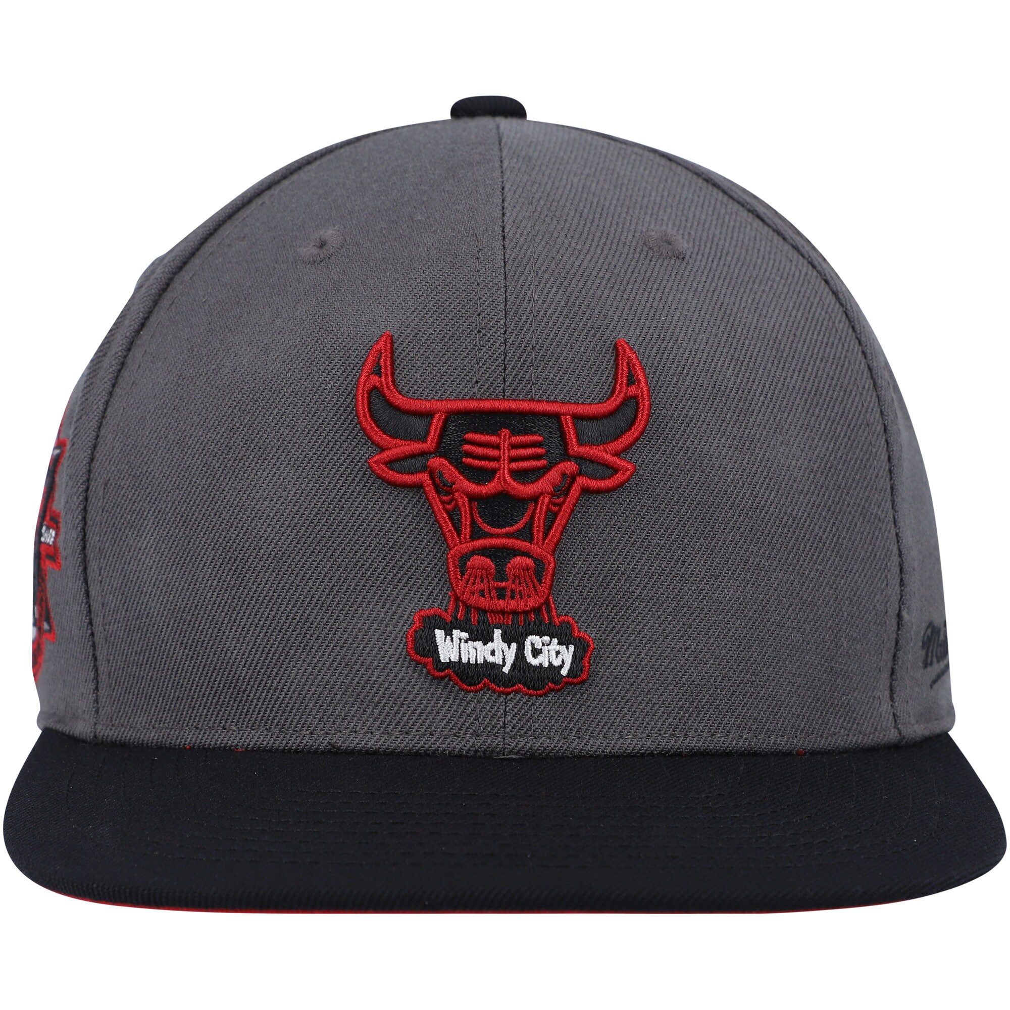 Chicago Bulls Mitchell &Ness Hardwood Classics Born &Bred Fitted Hat - Gray - PersonalJerseys