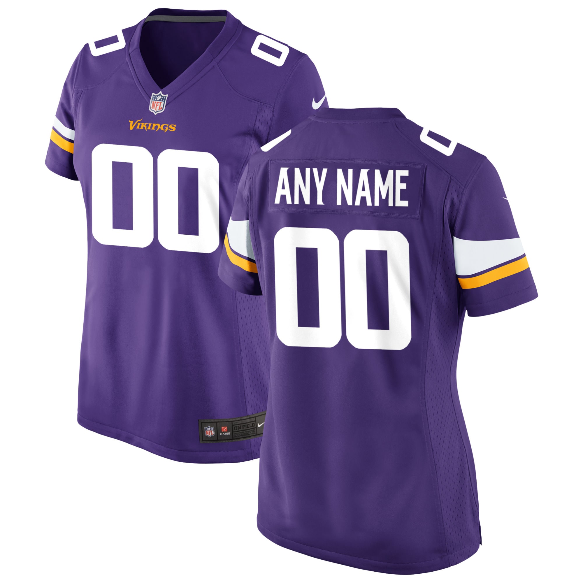 Minnesota Vikings Nike Women's Custom Game Jersey - Purple - PersonalJerseys