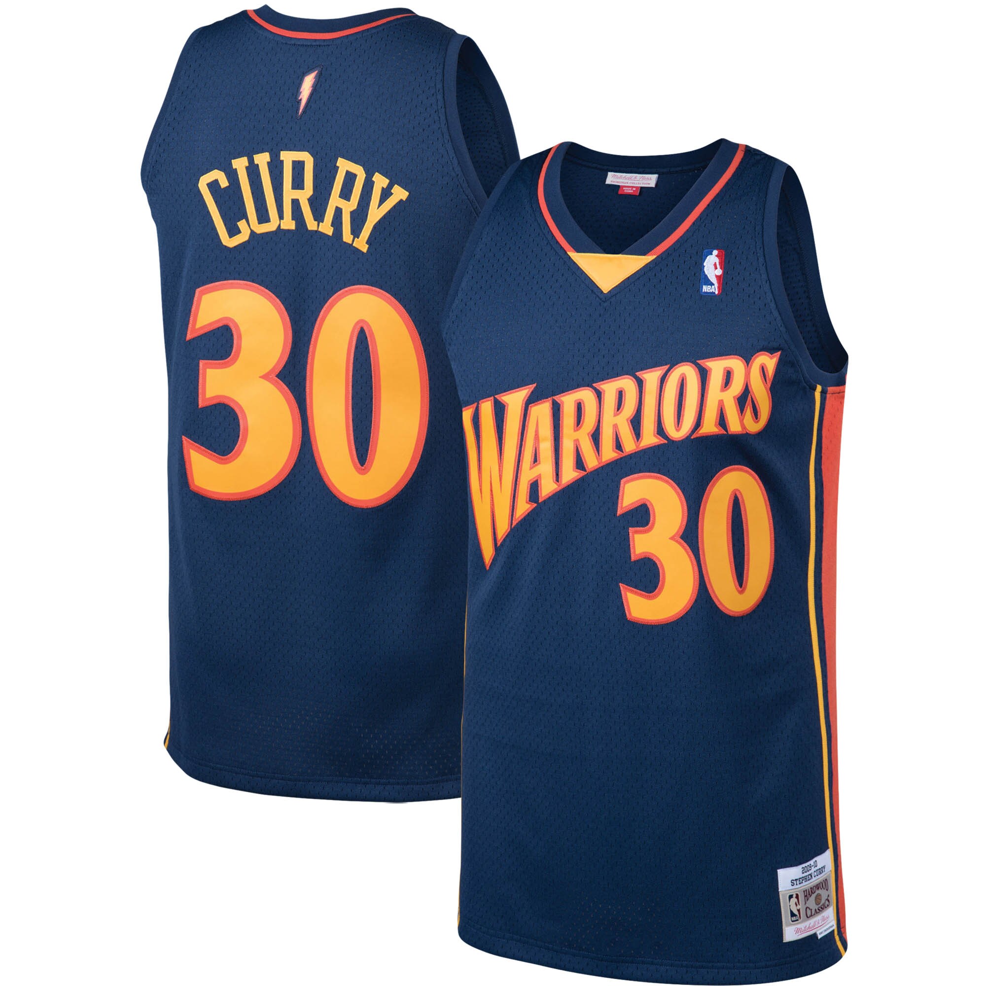 Stephen Curry Golden State Warriors Mitchell & Ness Big & Tall Hardwood Classics Jersey - Navy - PersonalJerseys