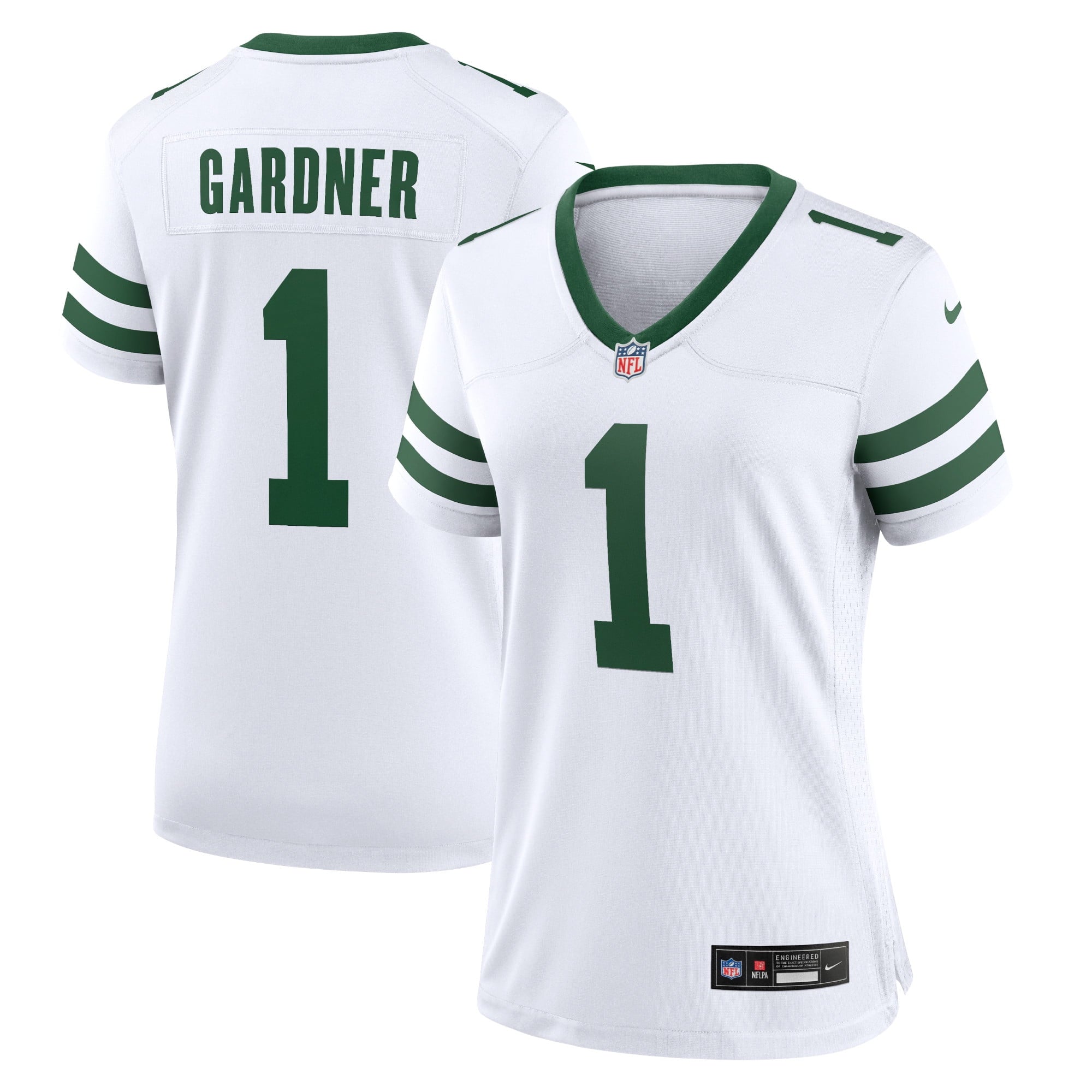 Women's Nike Ahmad Sauce Gardner White New York Jets Legacy Player Game Jersey - PersonalJerseys