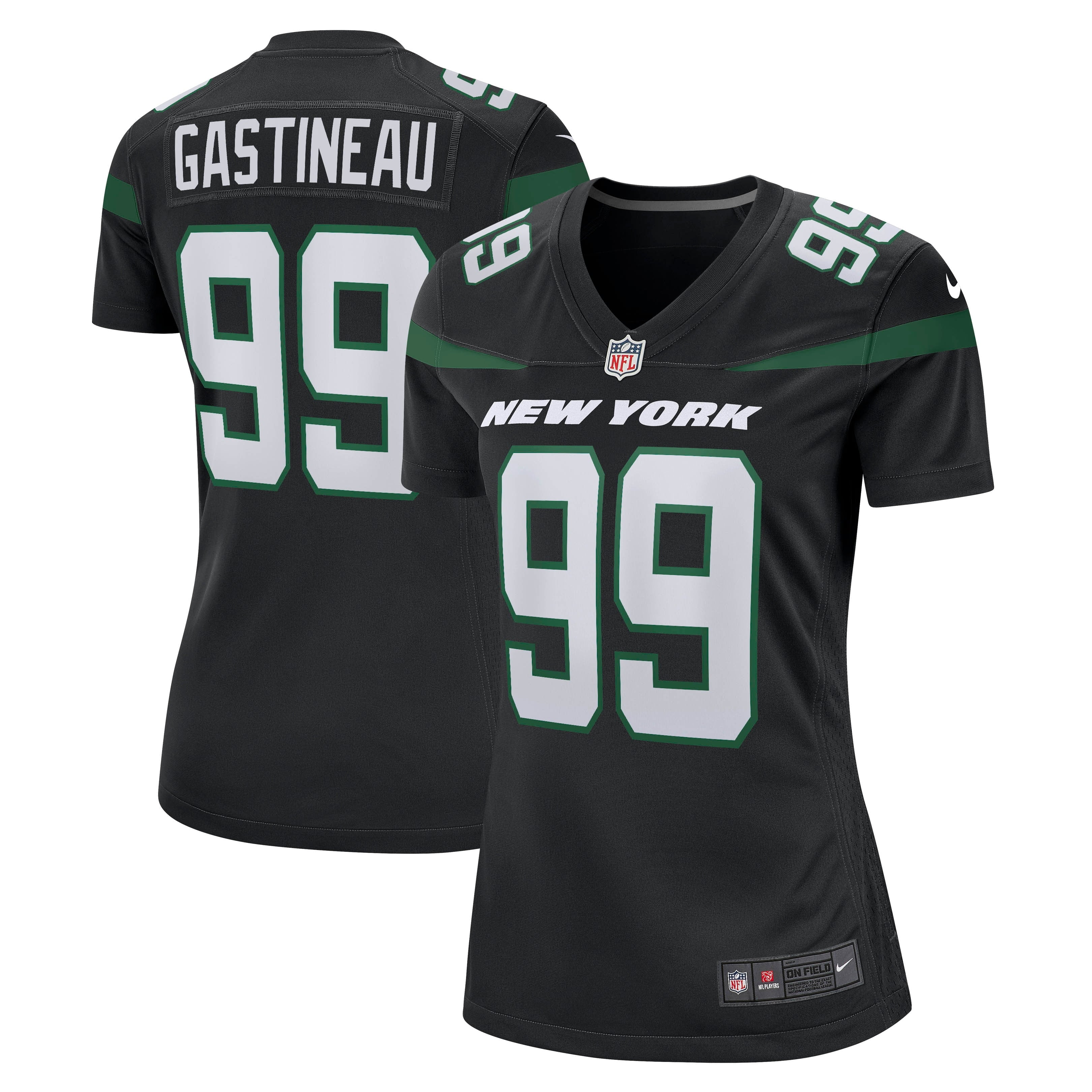 Women's Nike Mark Gastineau Stealth Black New York Jets Game Jersey - PersonalJerseys