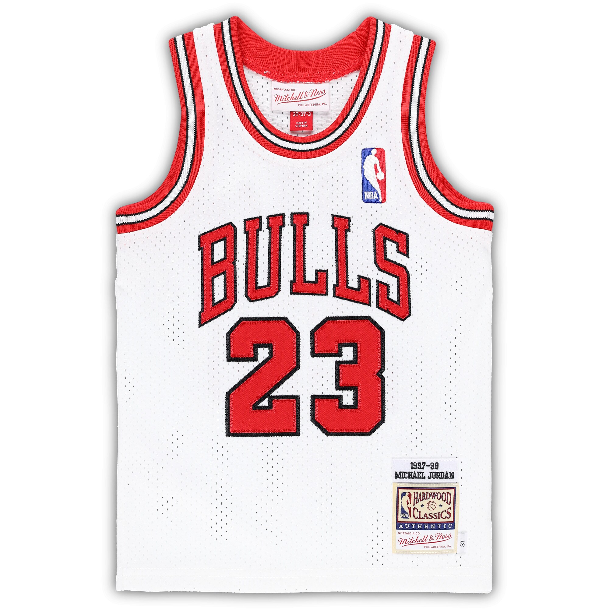 Michael Jordans Chicago Bulls Mitchell &Ness Toddler 1997/98 Hardwood Classics Authentic Jersey - White - PersonalJerseys