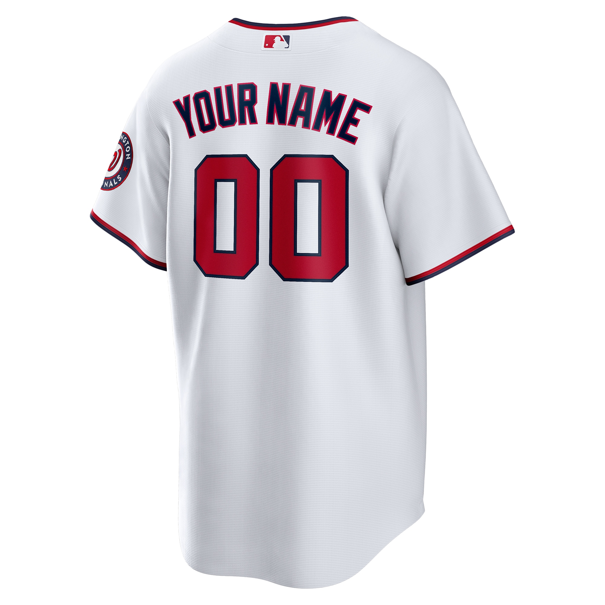 Washington Nationals Nike Replica Custom Jersey - White - PersonalJerseys