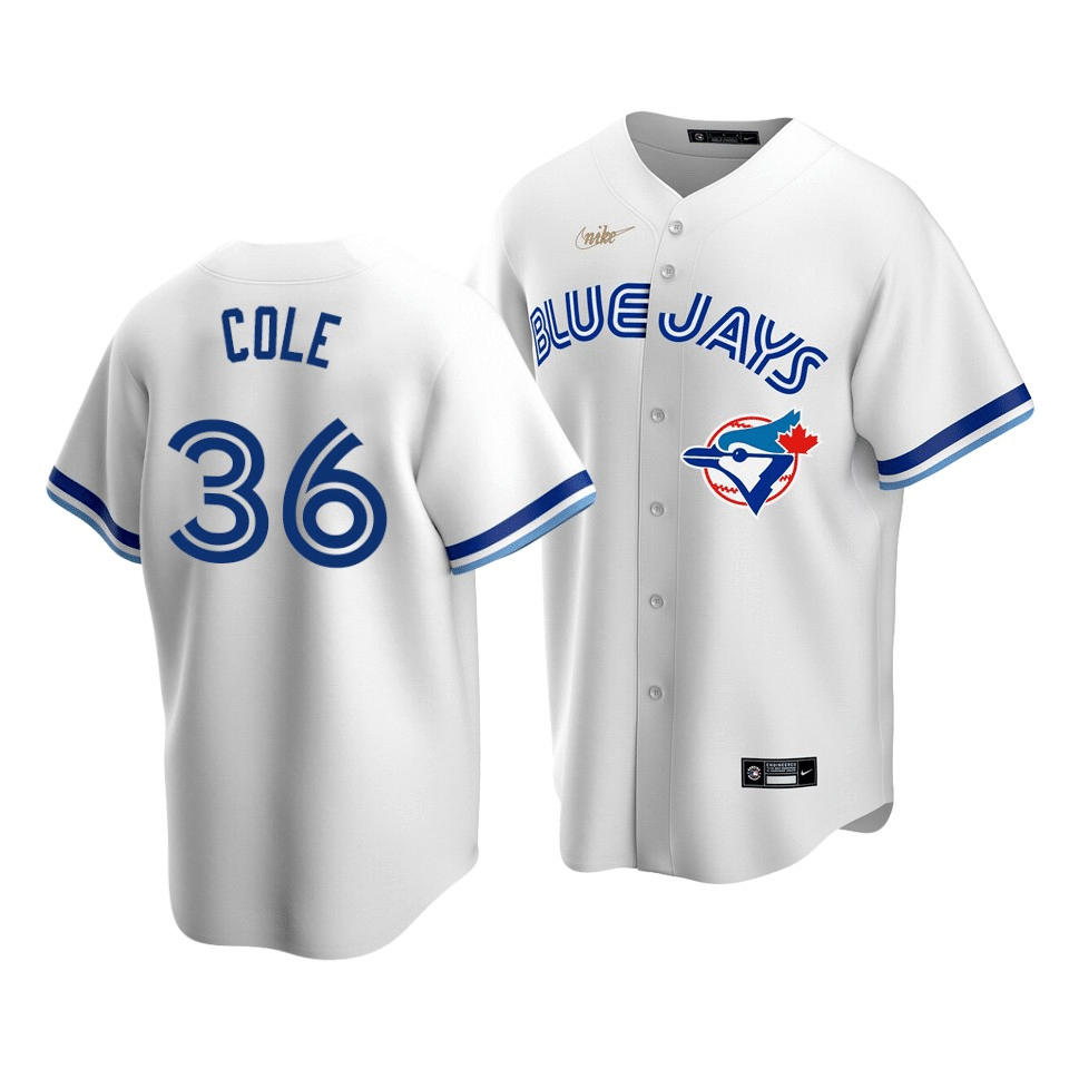 Men's Toronto Blue Jays A.J. Cole #36 Cooperstown Collection White Home Jersey - Friend Lounge Store - Shop for All Things Jerseys Sports - PersonalJerseys