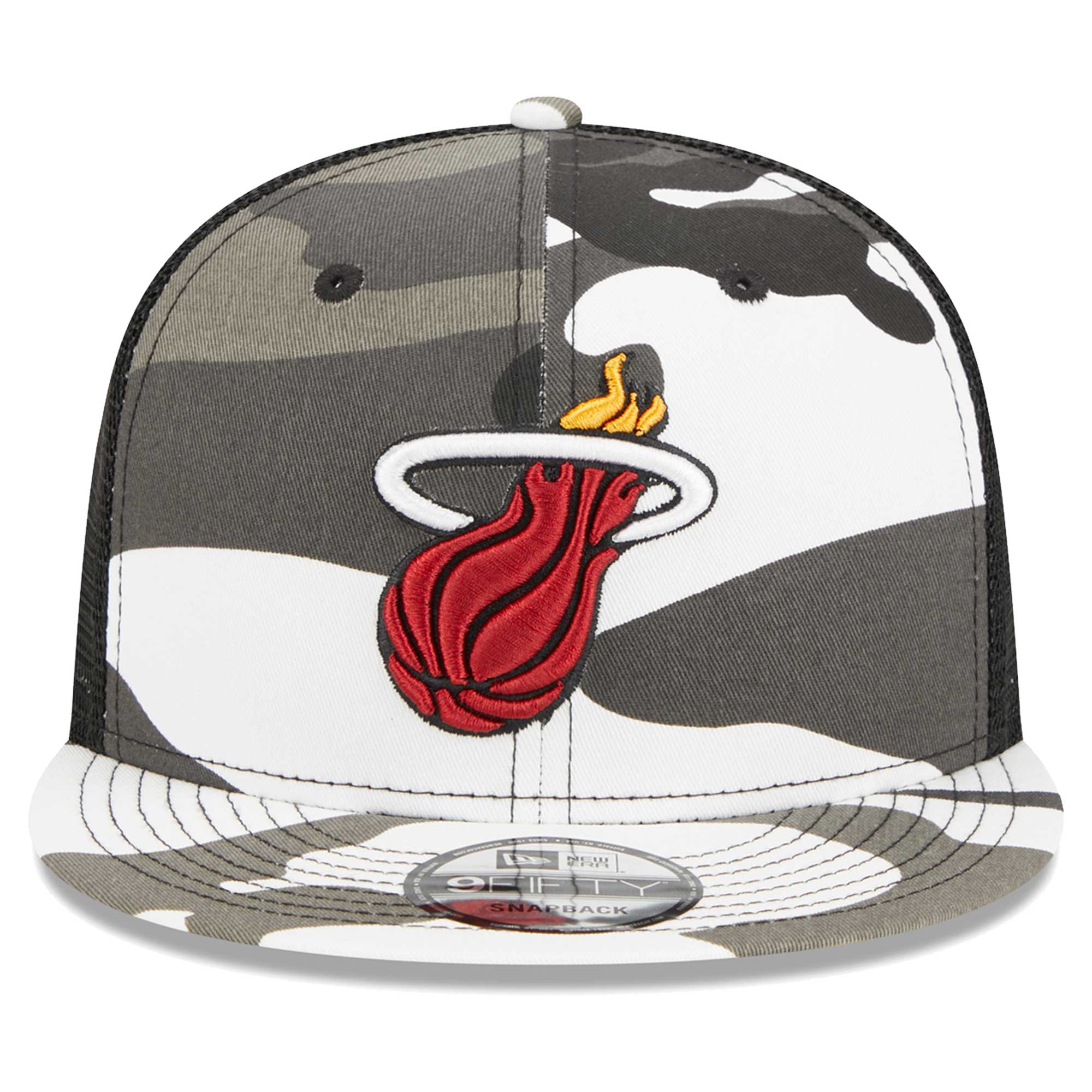 Miami Heat New Era Snow Camo Meshback 9FIFTY Snapback Hat - Camo - PersonalJerseys