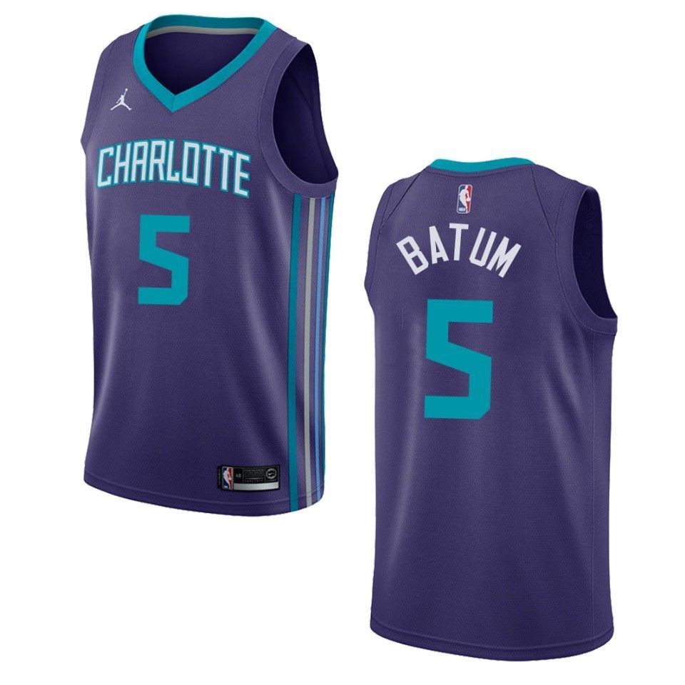 Men's Charlotte Hornets #5 Nicolas Batum Statement Swingman Jersey - Purple - Friend Lounge Store - Shop for All Things Jerseys Sports - PersonalJerseys
