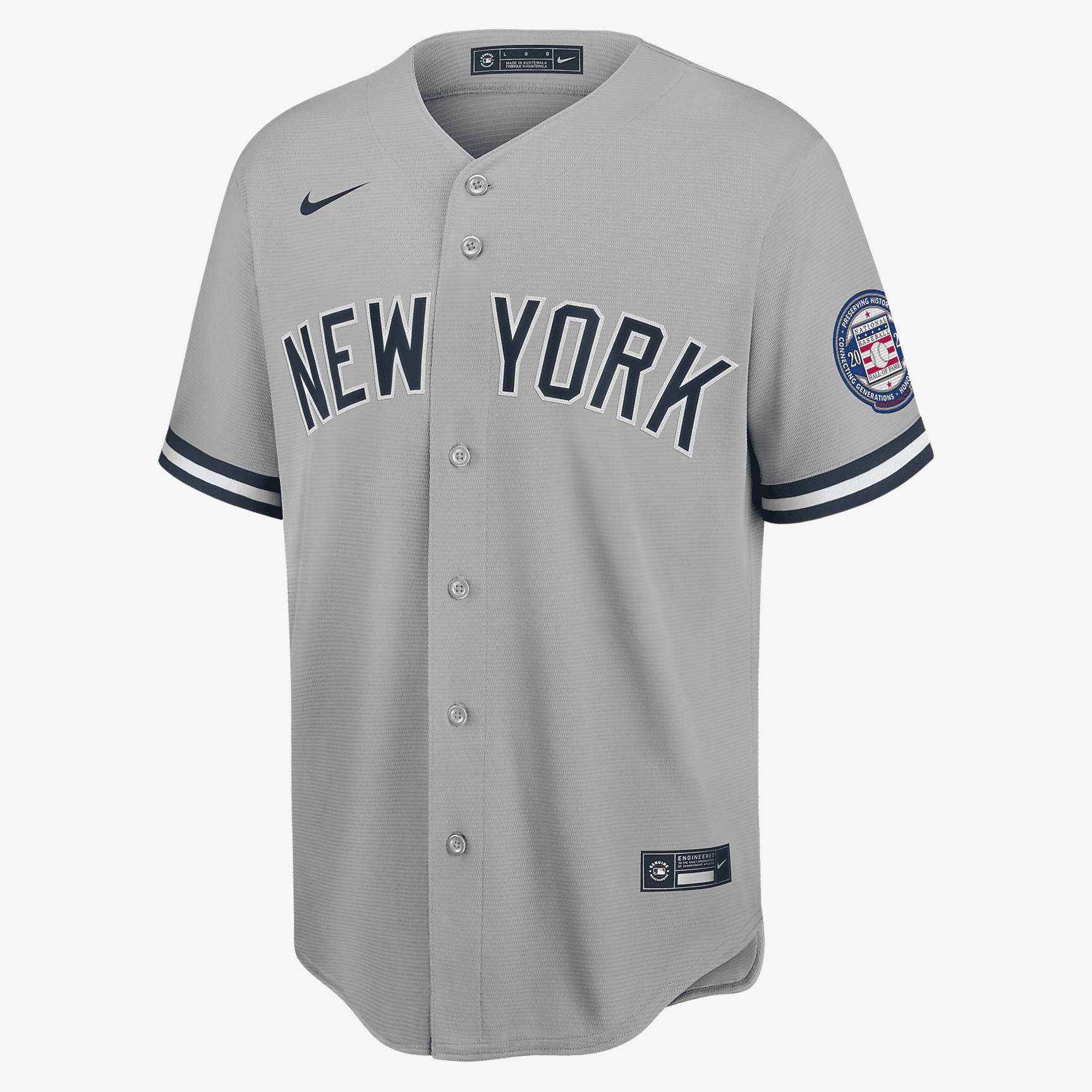 MLB New York Yankees 2020 Hall of Fame Induction (Derek Jeter). Men's Replica Baseball Jersey - Atmosphere Grey - PersonalJerseys
