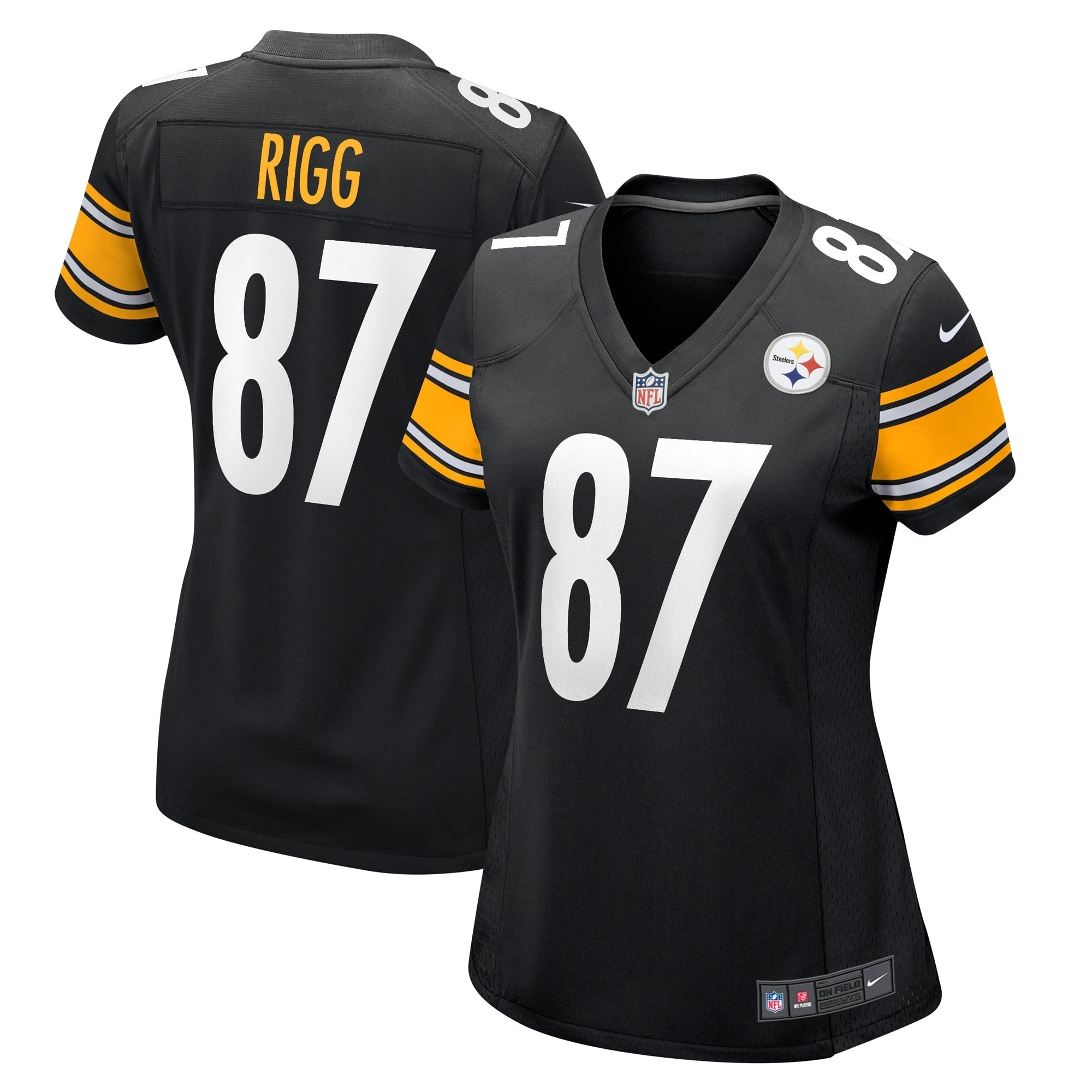 Women's Nike Justin Rigg Black Pittsburgh Steelers Game Player Jersey - PersonalJerseys