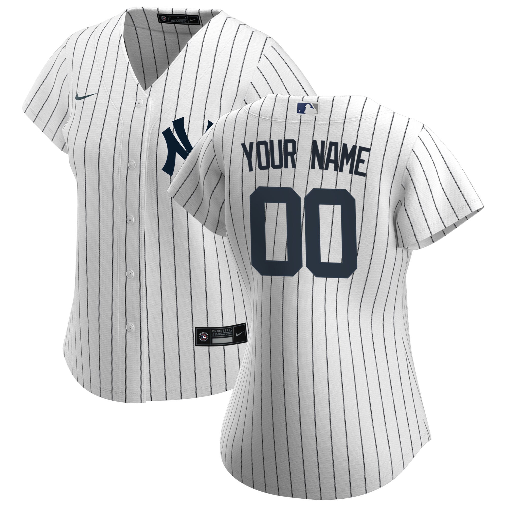 New York Yankees Nike Women's Home Replica Custom Jersey - White - PersonalJerseys