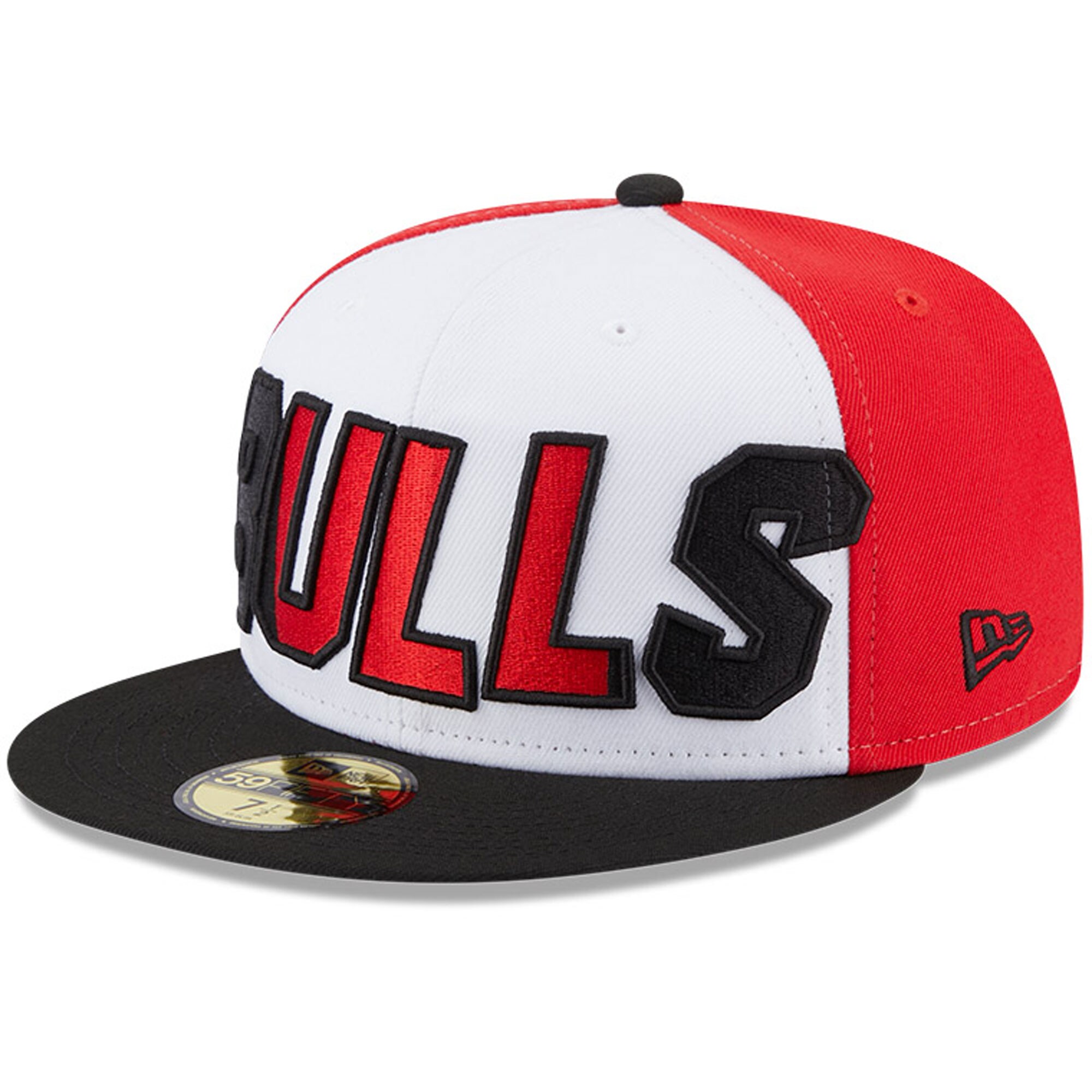 Chicago Bulls New Era Back Half 9FIFTY Fitted Hat - White/Black - PersonalJerseys