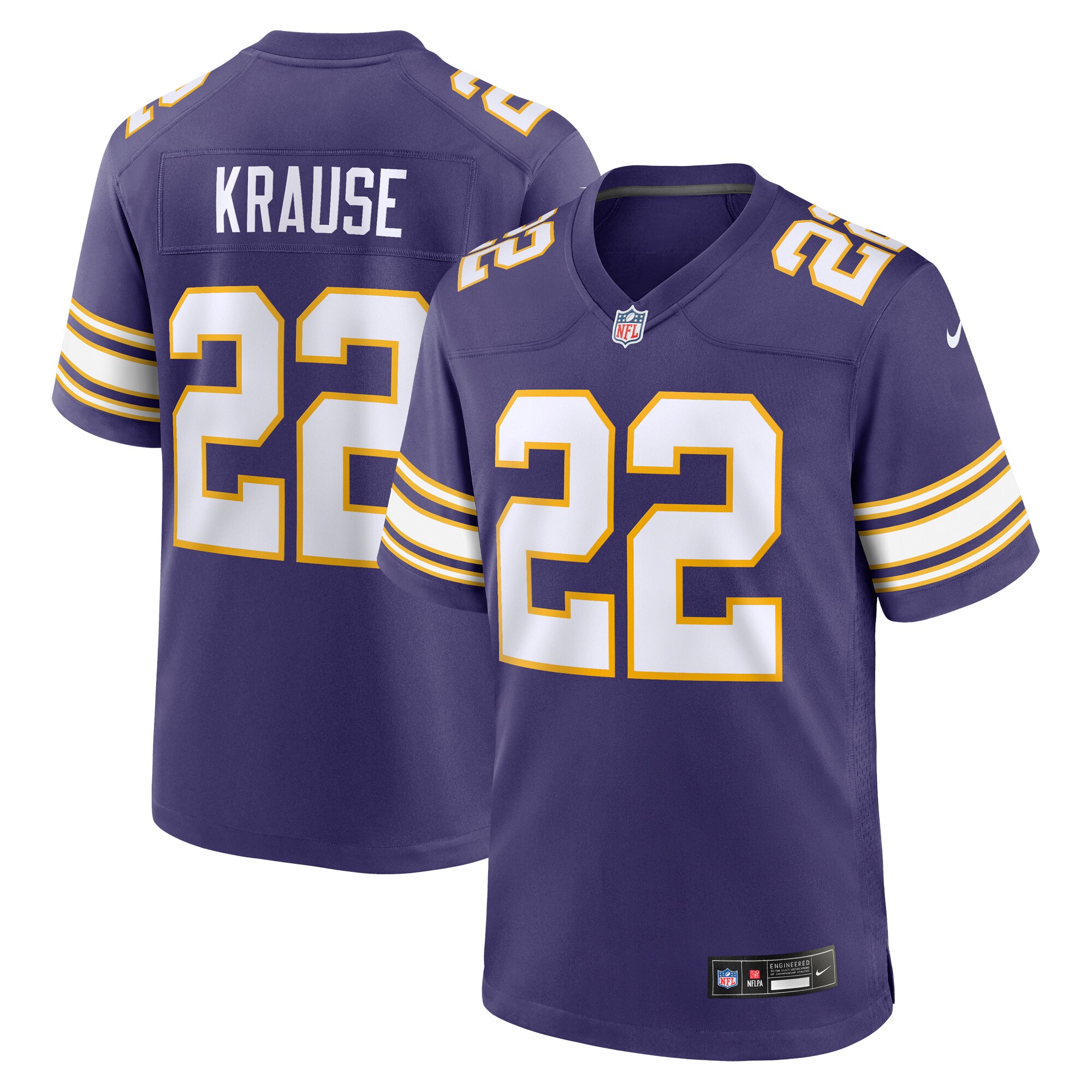 Paul Krause Minnesota Vikings Nike Classic Retired Player Jersey - Purple - PersonalJerseys