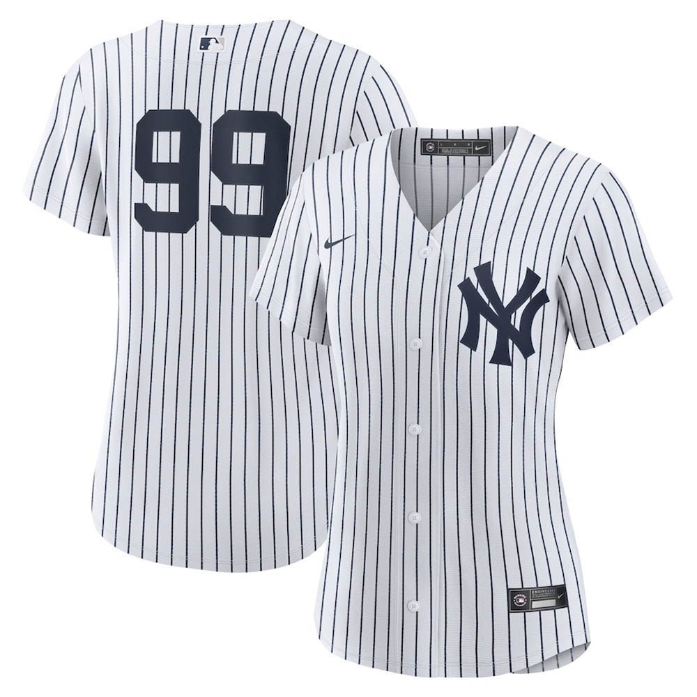 Women's New York Yankees Aaron Judge Cool Base Replica Home Jersey - White - Sports Wear Jersey - PersonalJerseys