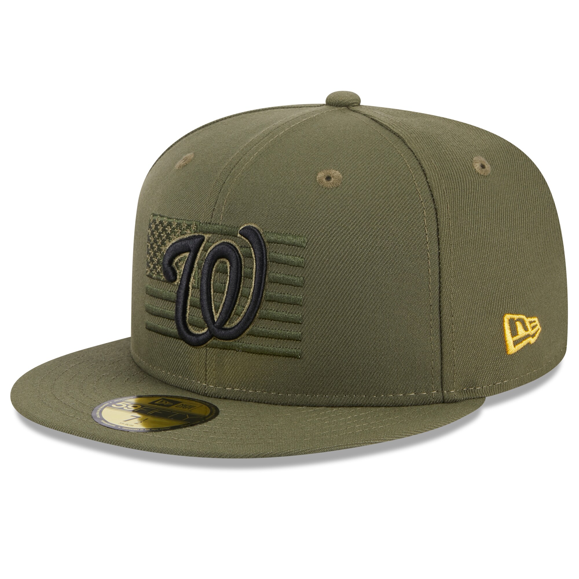 Washington Nationals New Era 2023 Armed Forces Day On-Field 59FIFTY Fitted Hat - Green - PersonalJerseys