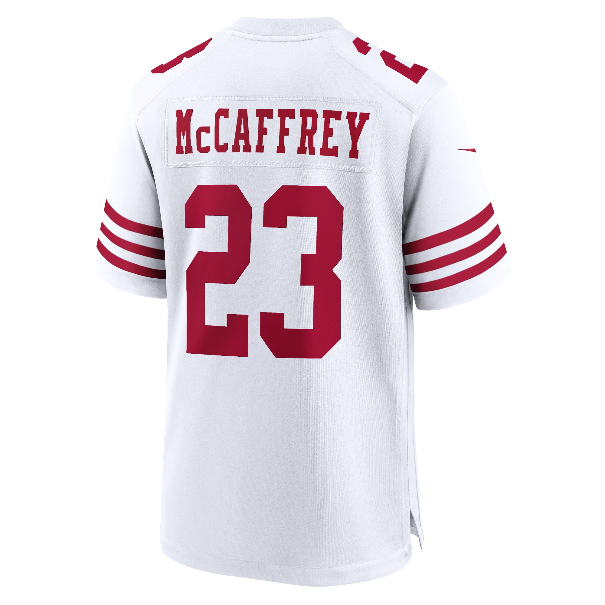 San Francisco 49ers Christian McCaffrey White Game Player Jersey for Youth Women Men - Friend Lounge Store - Shop for All Things Jerseys Sports - PersonalJerseys