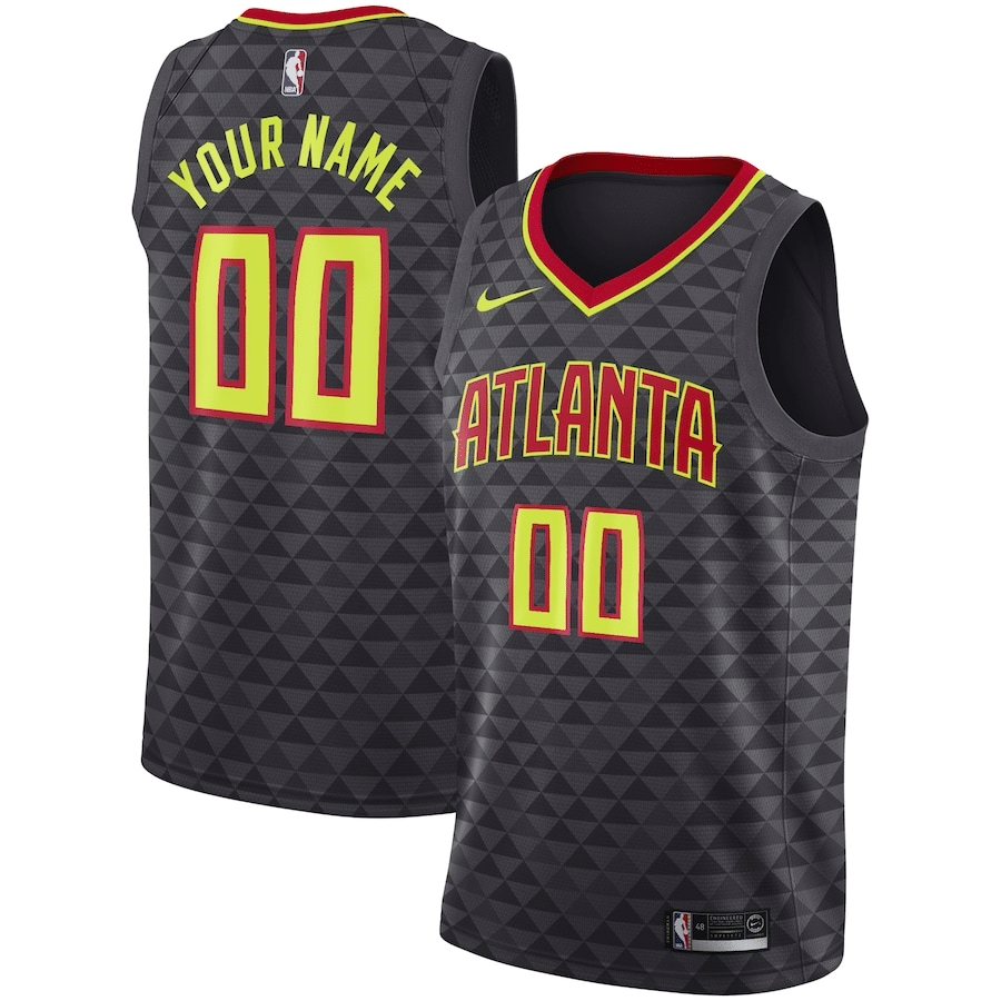 Atlanta Hawks Swingman Custom Jersey Black - Icon Edition - Friend Lounge Store - Shop for All Things Jerseys Sports - PersonalJerseys