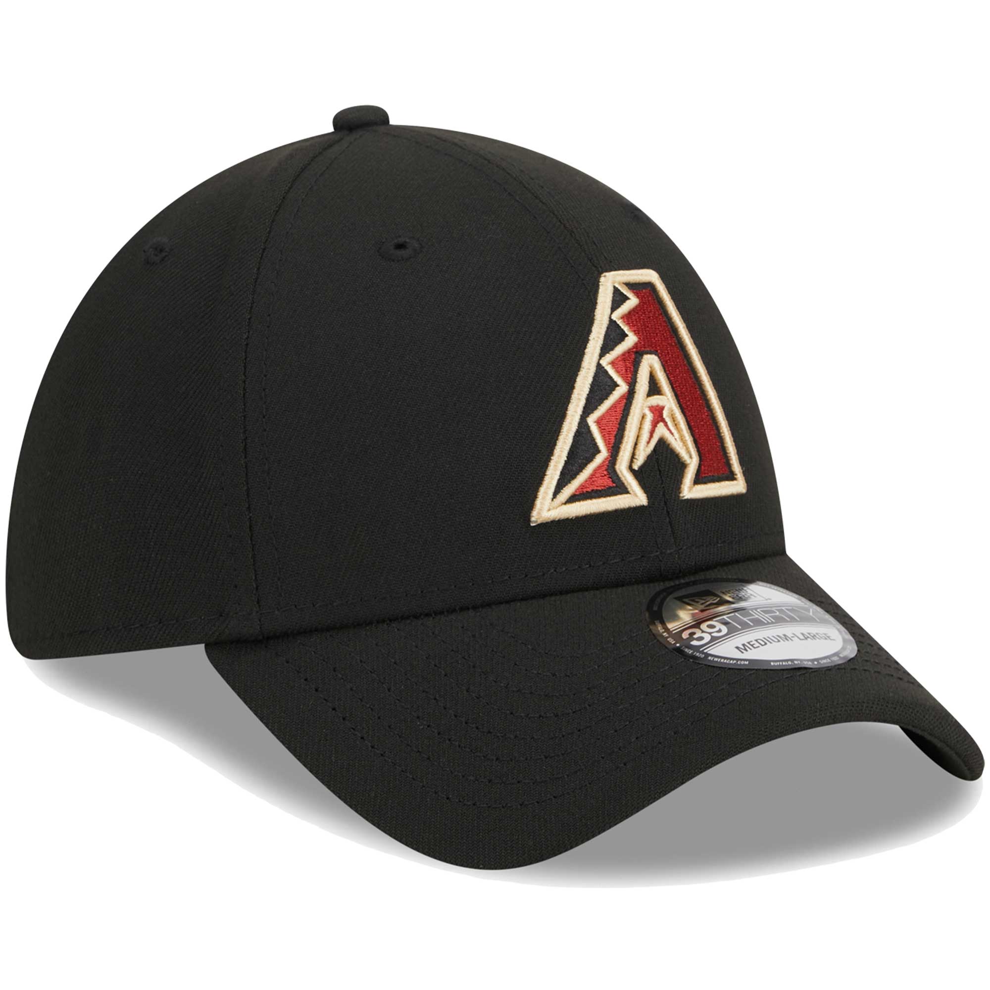 Arizona Diamondbacks New Era Logo 39THIRTY Flex Hat - Black - PersonalJerseys