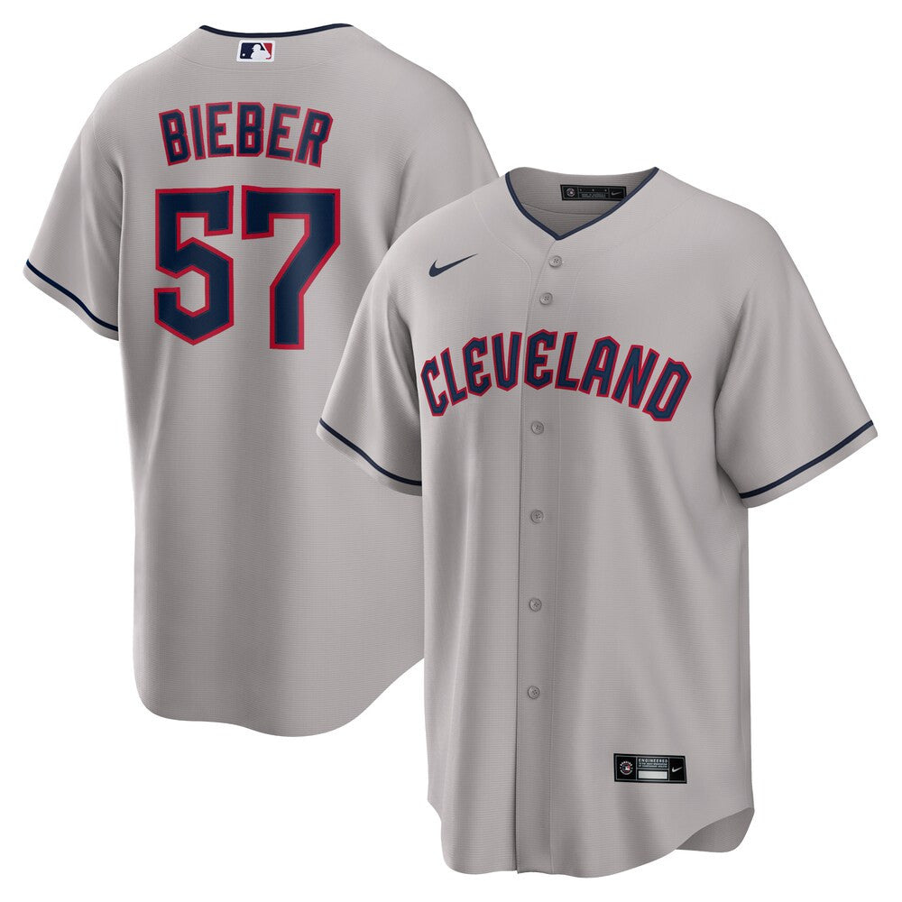 MLB Men's Cleveland Guardians Shane Bieber Road Replica Player Jersey - Friend Lounge Store - Shop for All Things Jerseys Sports - PersonalJerseys