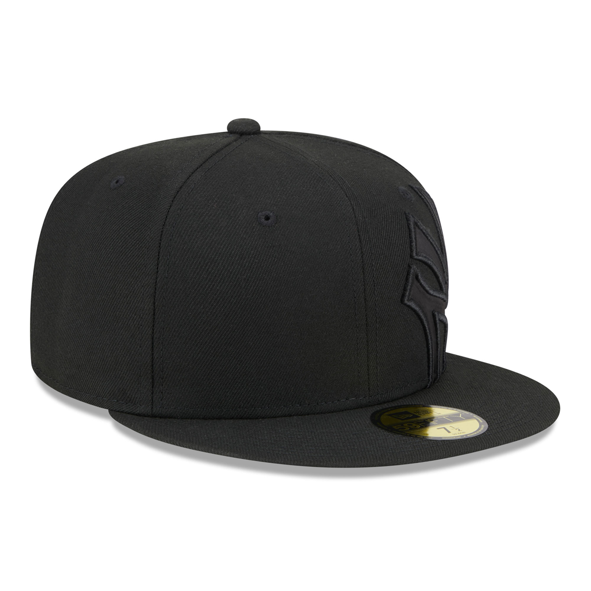 New York Yankees New Era Satin Peek 59FIFTY Fitted Hat - Black - PersonalJerseys