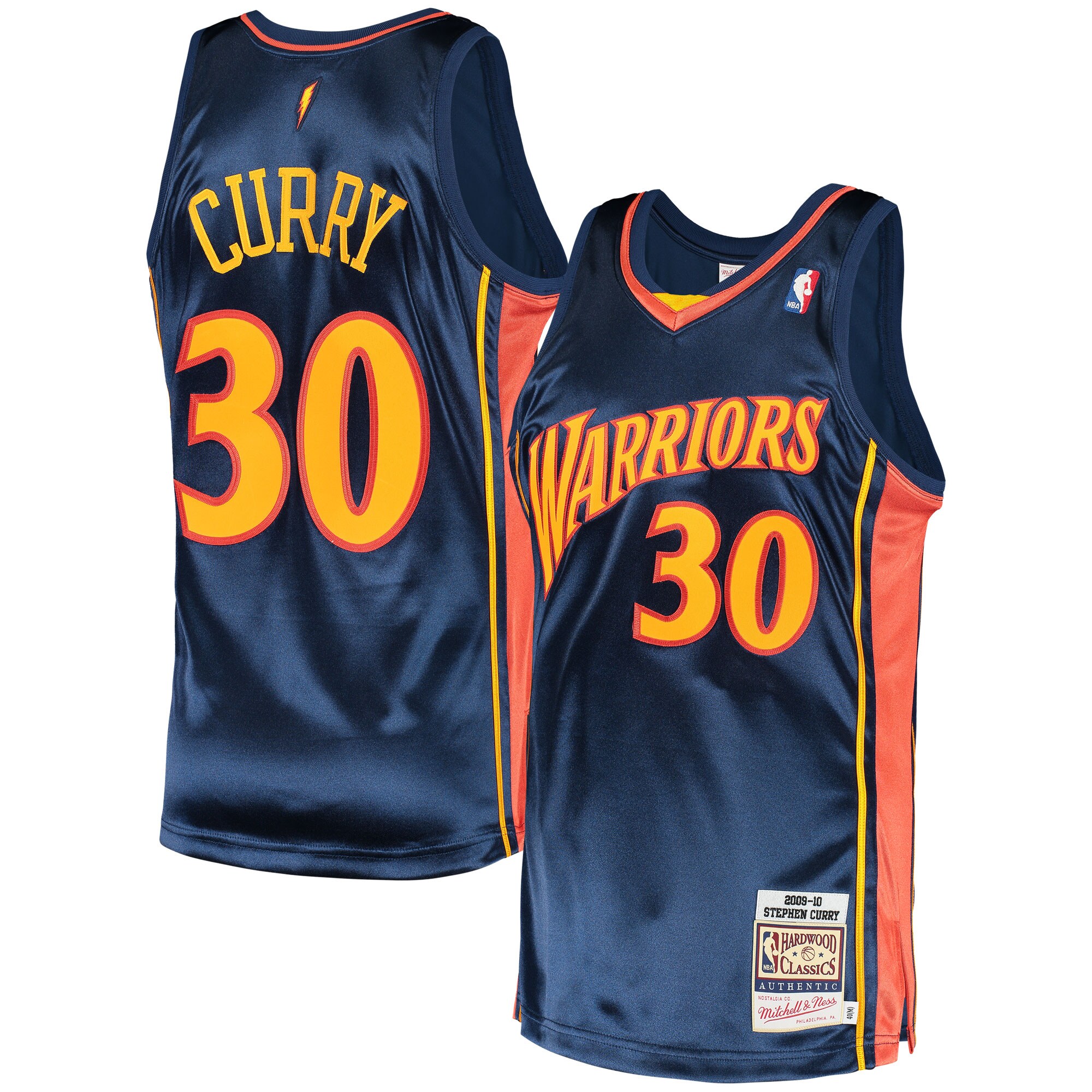 Stephen Curry Golden State Warriors Mitchell & Ness 2009 Hardwood Classics Authentic Jersey - Navy - PersonalJerseys