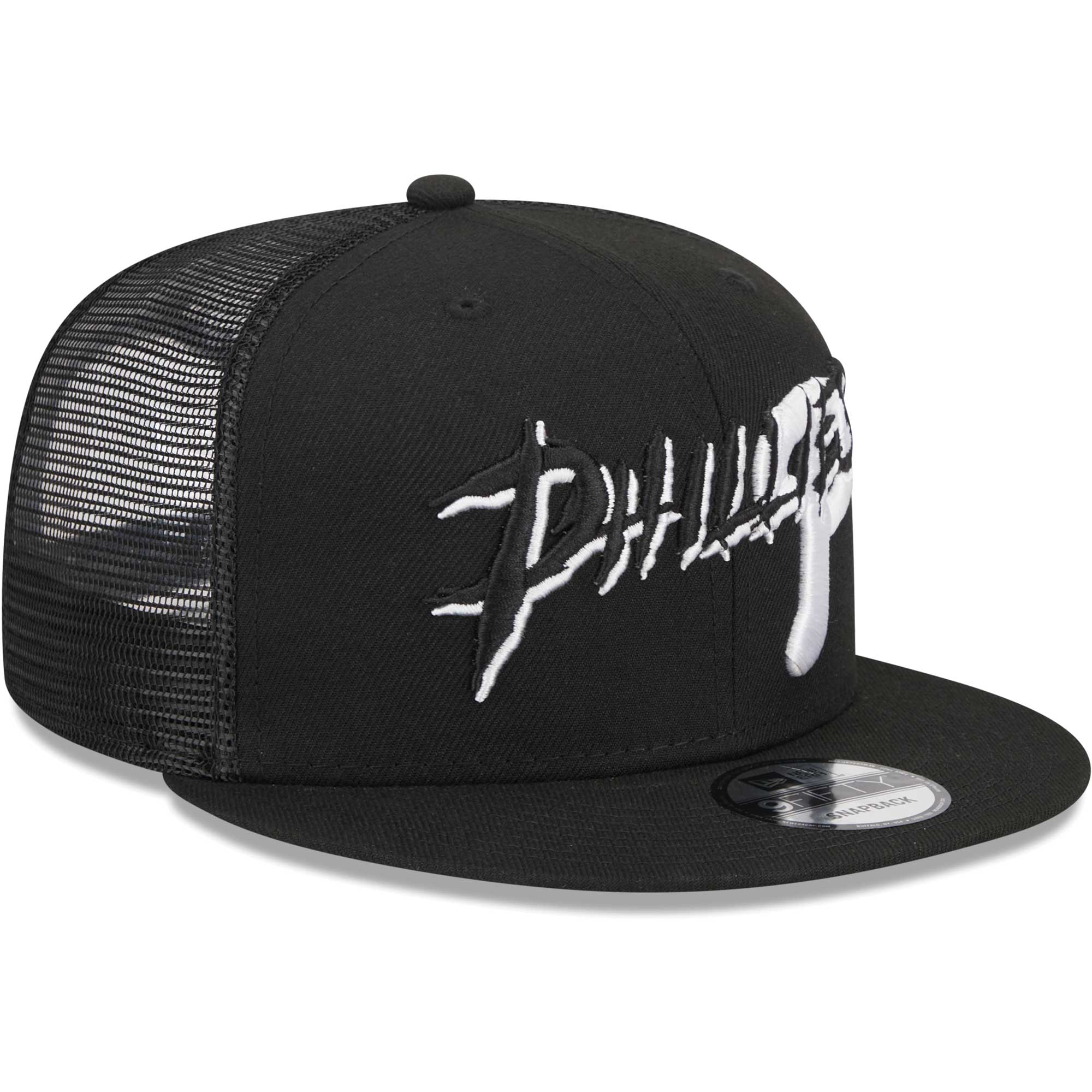 Philadelphia Phillies New Era Street Trucker 9FIFTY Snapback Hat - Black - PersonalJerseys