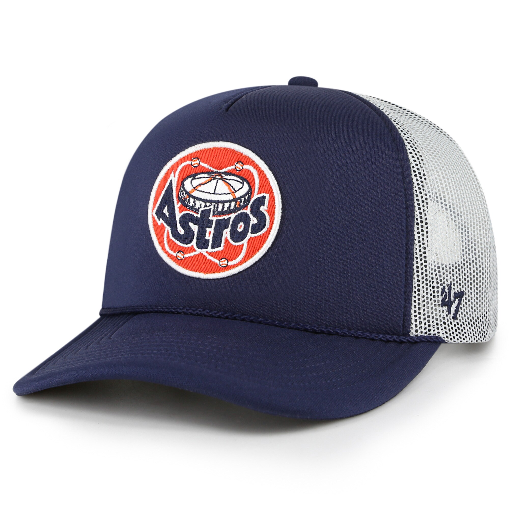 Houston Astros '47 Foam Logo Trucker Snapback Hat - Navy - PersonalJerseys